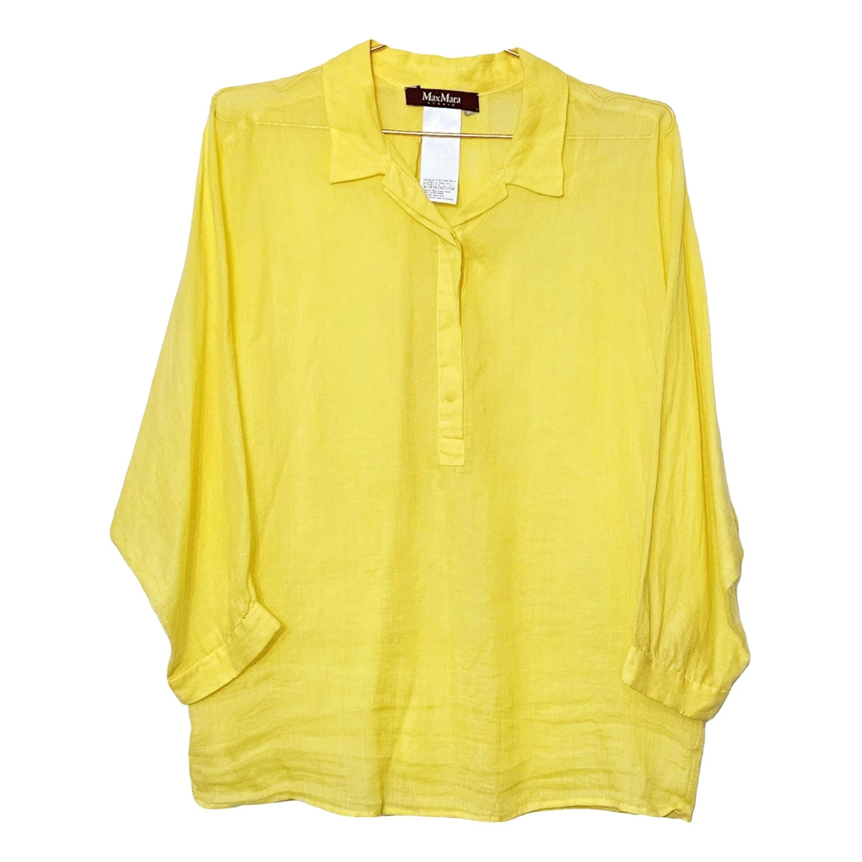 Pre-owned Max Mara Linen Blouse In Yellow