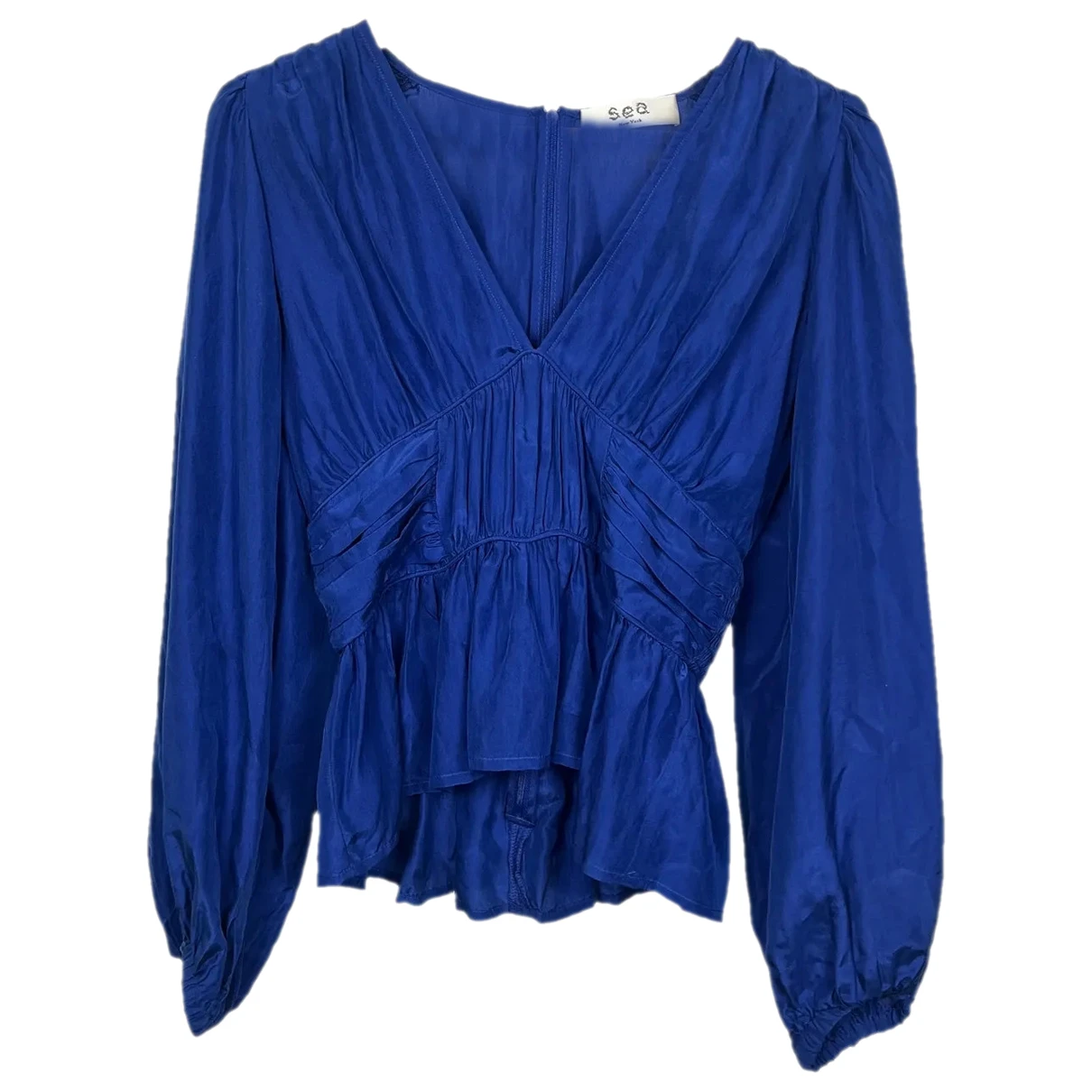 Pre-owned Sea New York Silk Blouse In Blue