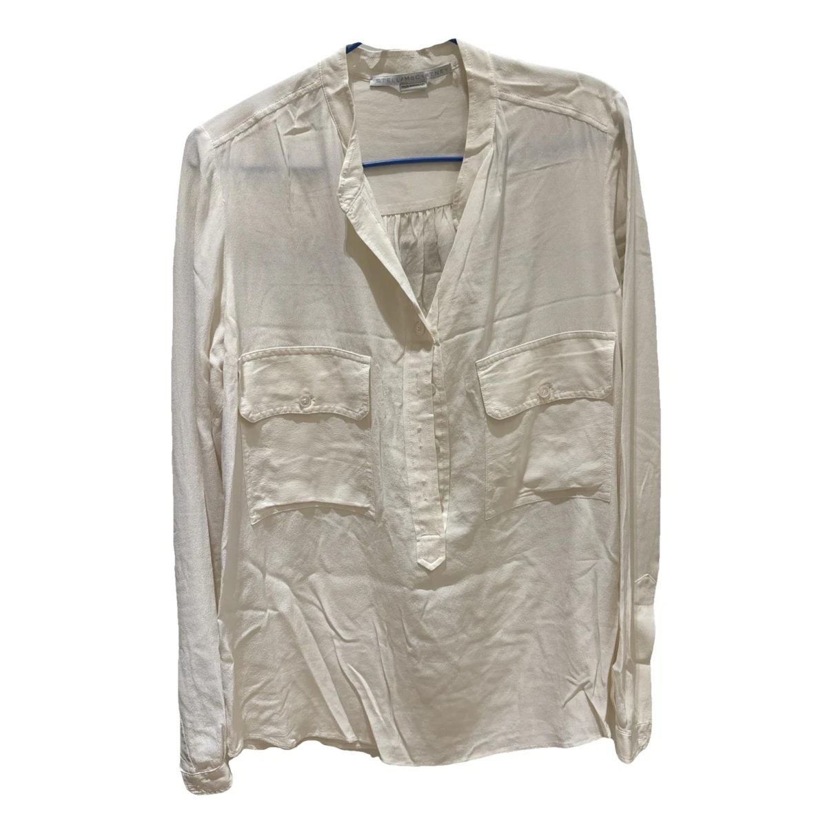 Pre-owned Stella Mccartney Silk Blouse In White