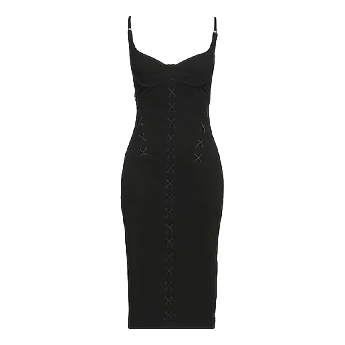 Pre-owned Kiki De Montparnasse Mid-length Dress In Black