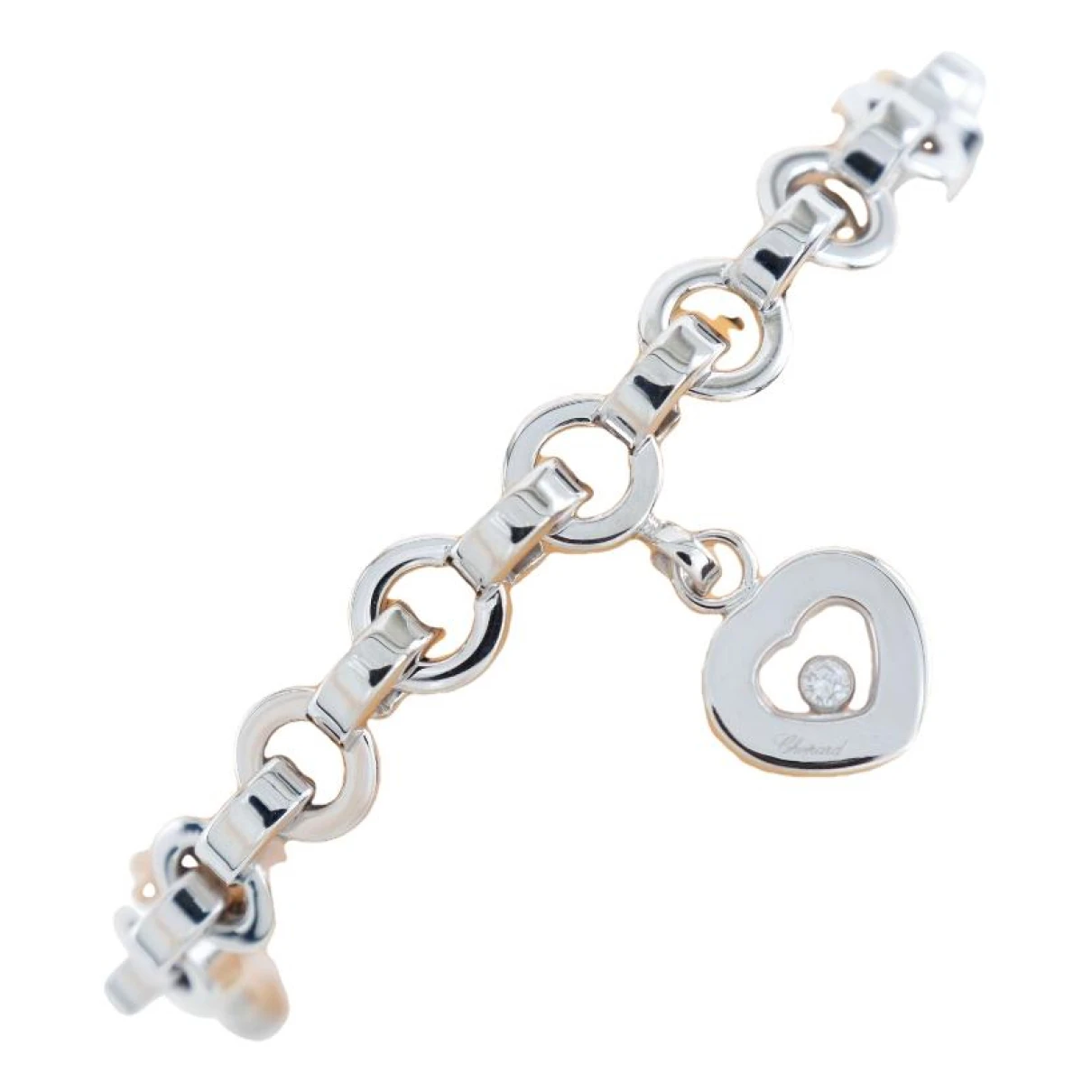 Pre-owned Chopard Happy Diamonds White Gold Bracelet In Silver