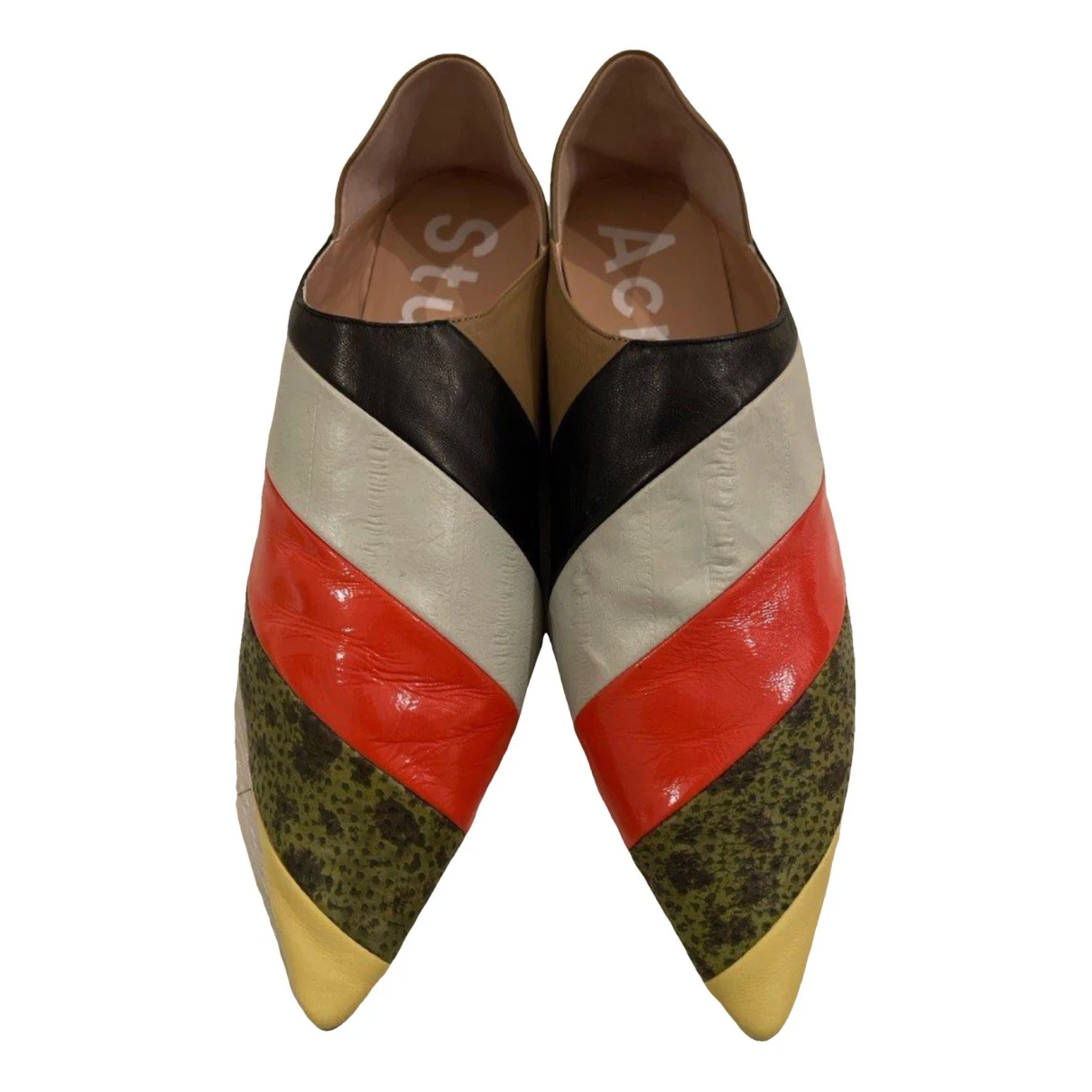 Pre-owned Acne Studios Leather Flats In Multicolour