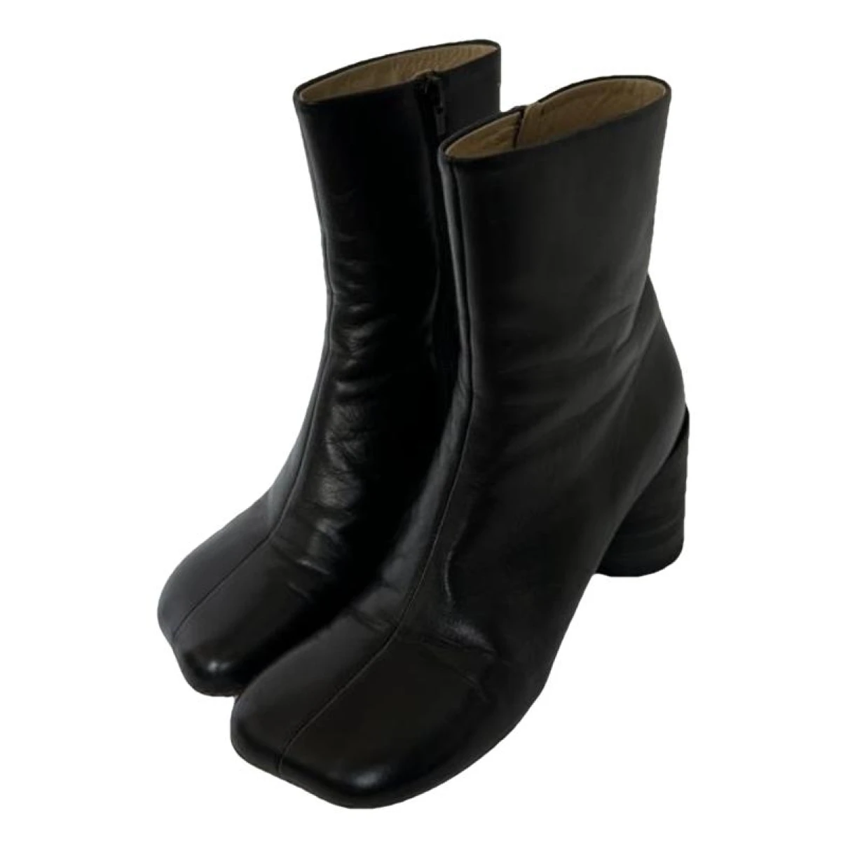 Pre-owned Mm6 Maison Margiela Leather Boots In Black