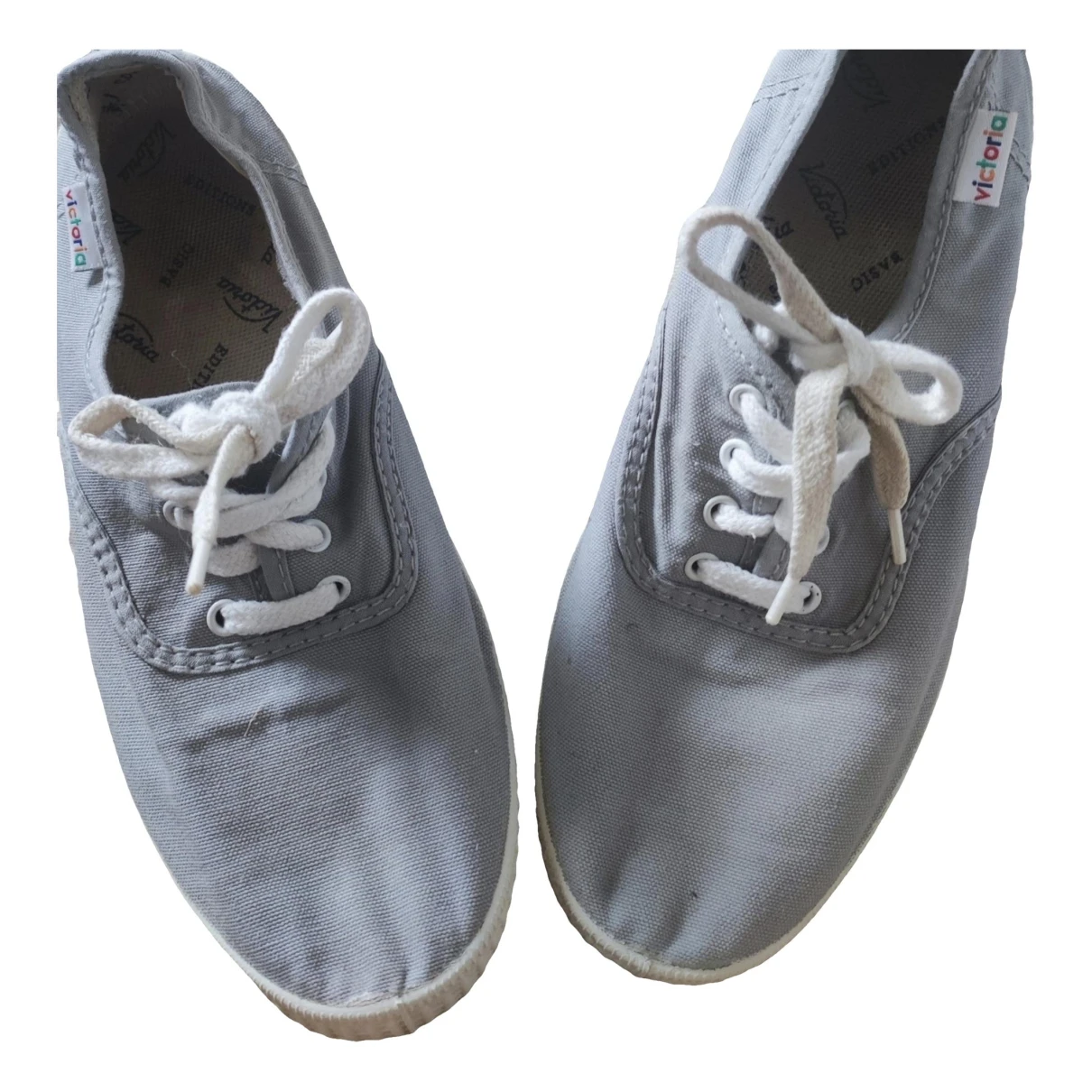 Pre-owned Victoria Cloth Trainers In Grey