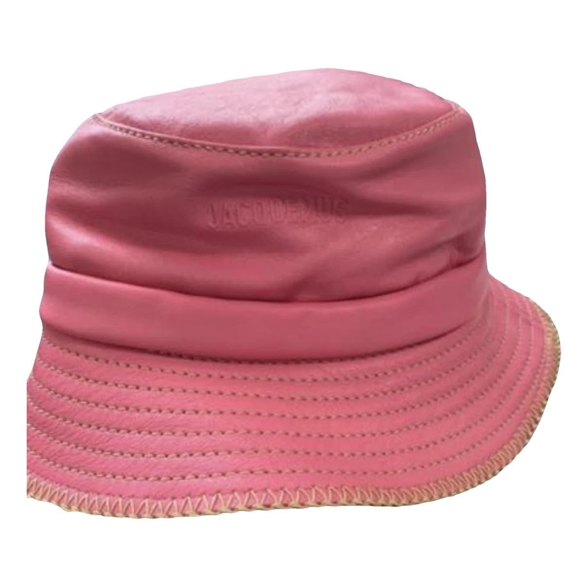 Pre-owned Jacquemus Leather Hat In Pink