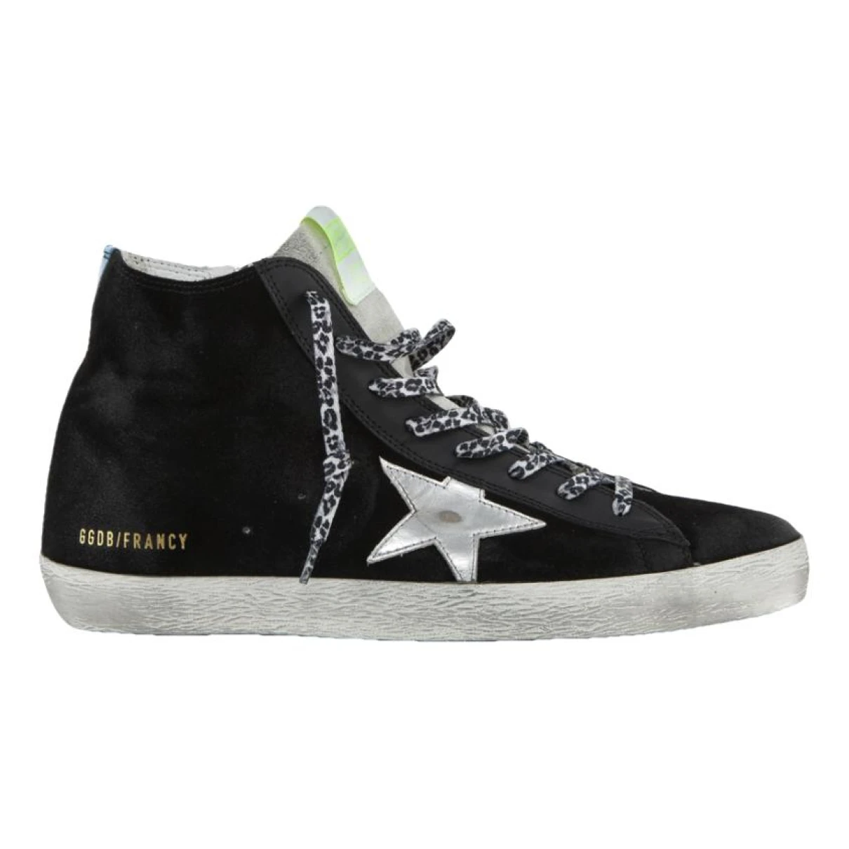 Pre-owned Golden Goose Francy Leather High Trainers In Black