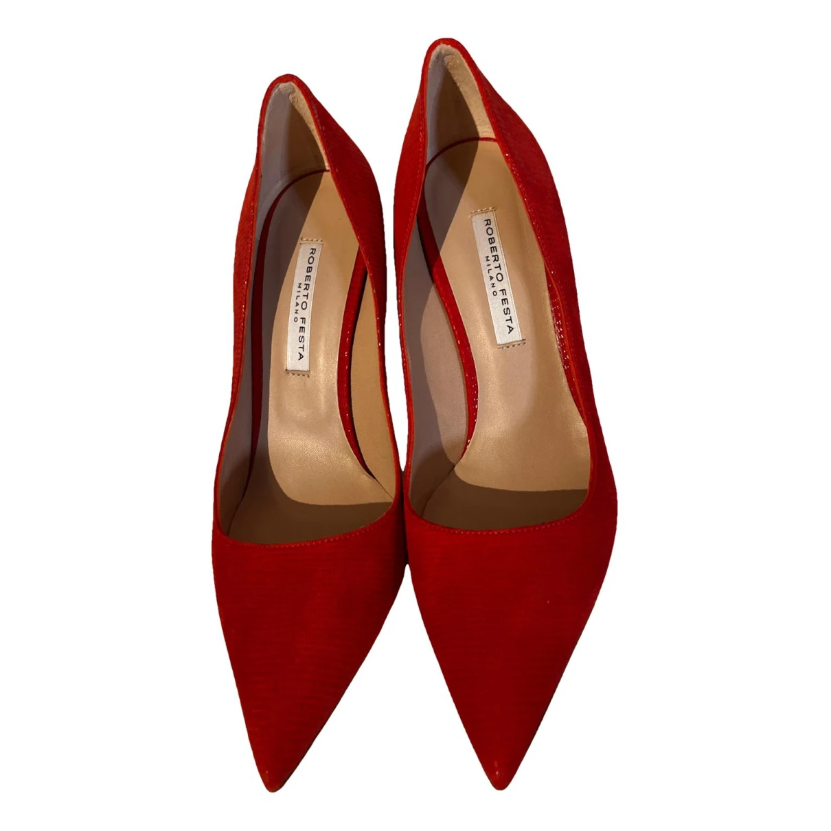 Pre-owned Roberto Festa Leather Heels In Red