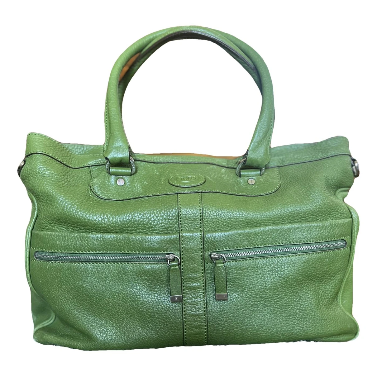 Pre-owned Tod's Leather Handbag In Green