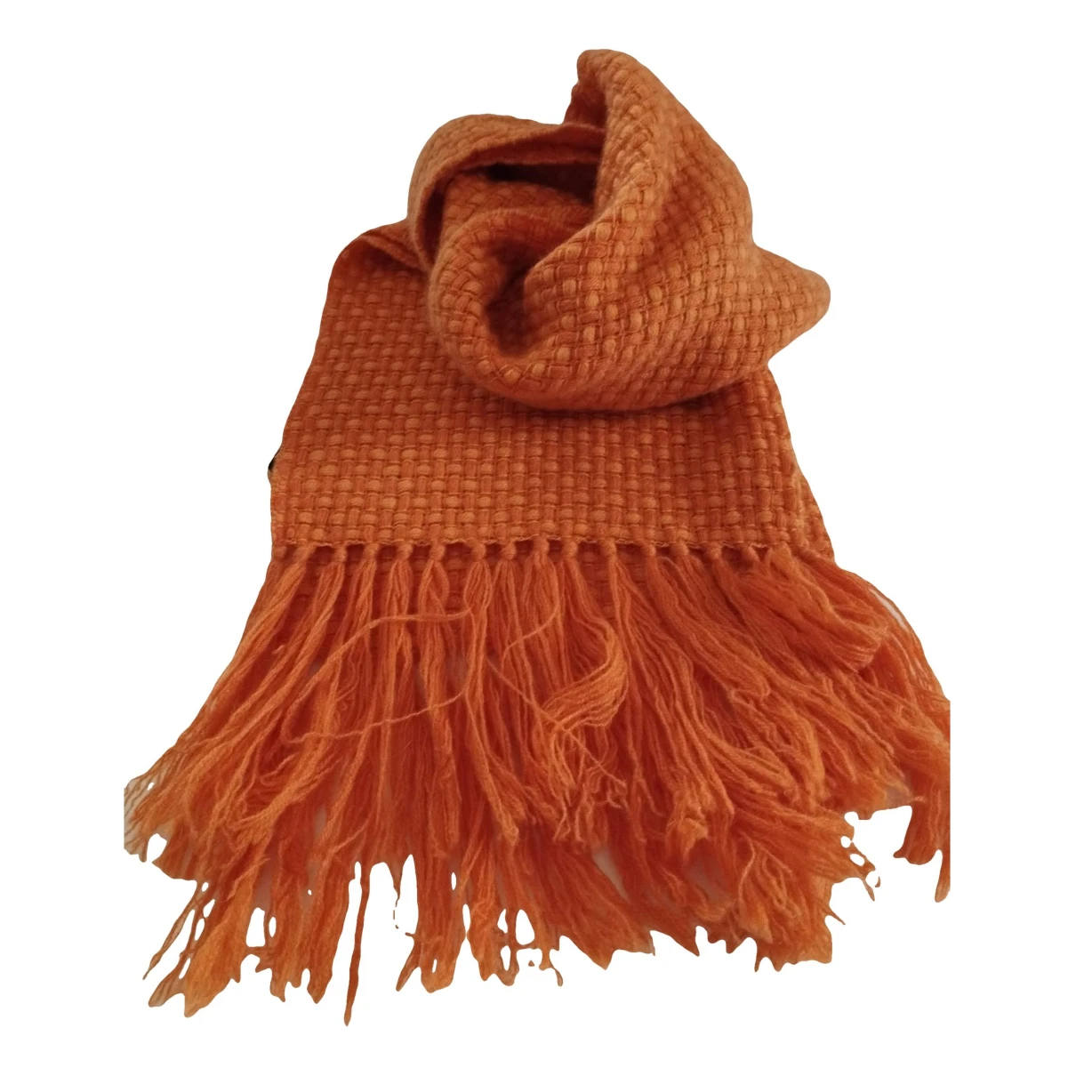 Pre-owned Colombo Cashmere Scarf In Orange