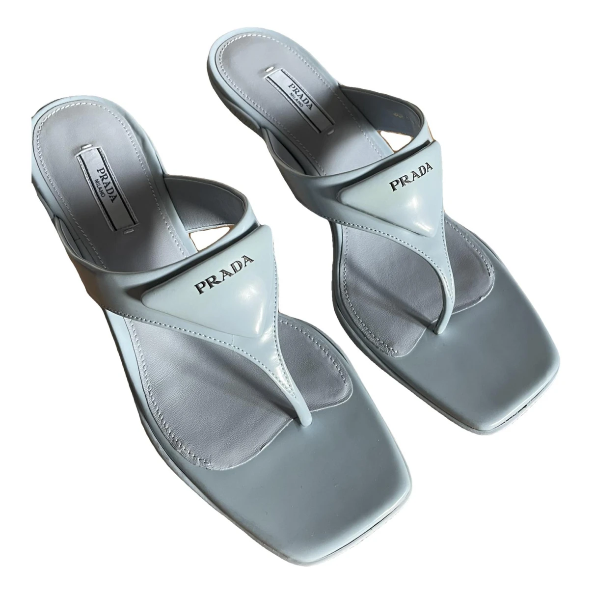 Pre-owned Prada Leather Flip Flops In Other
