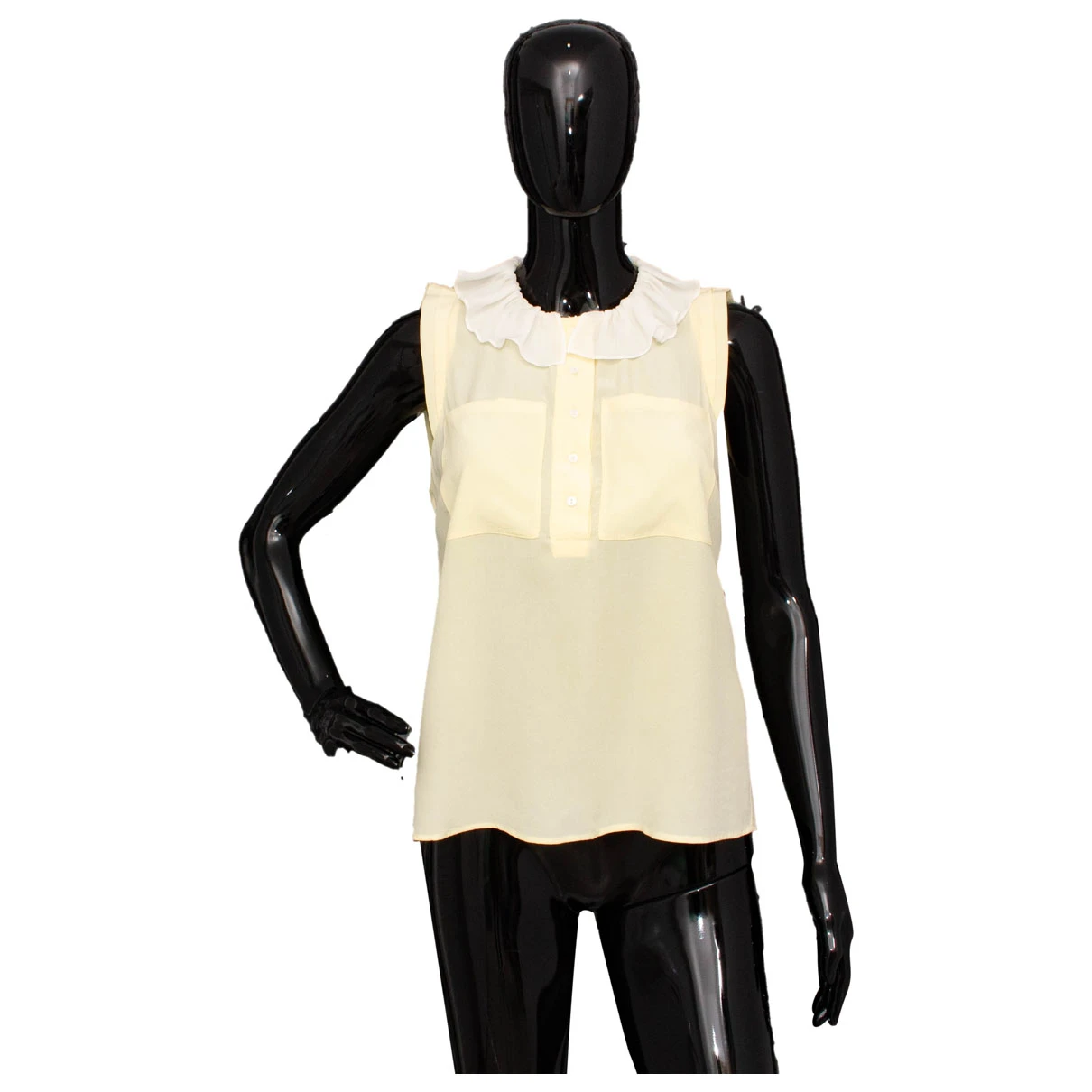 Pre-owned Sandro Silk Blouse In Yellow