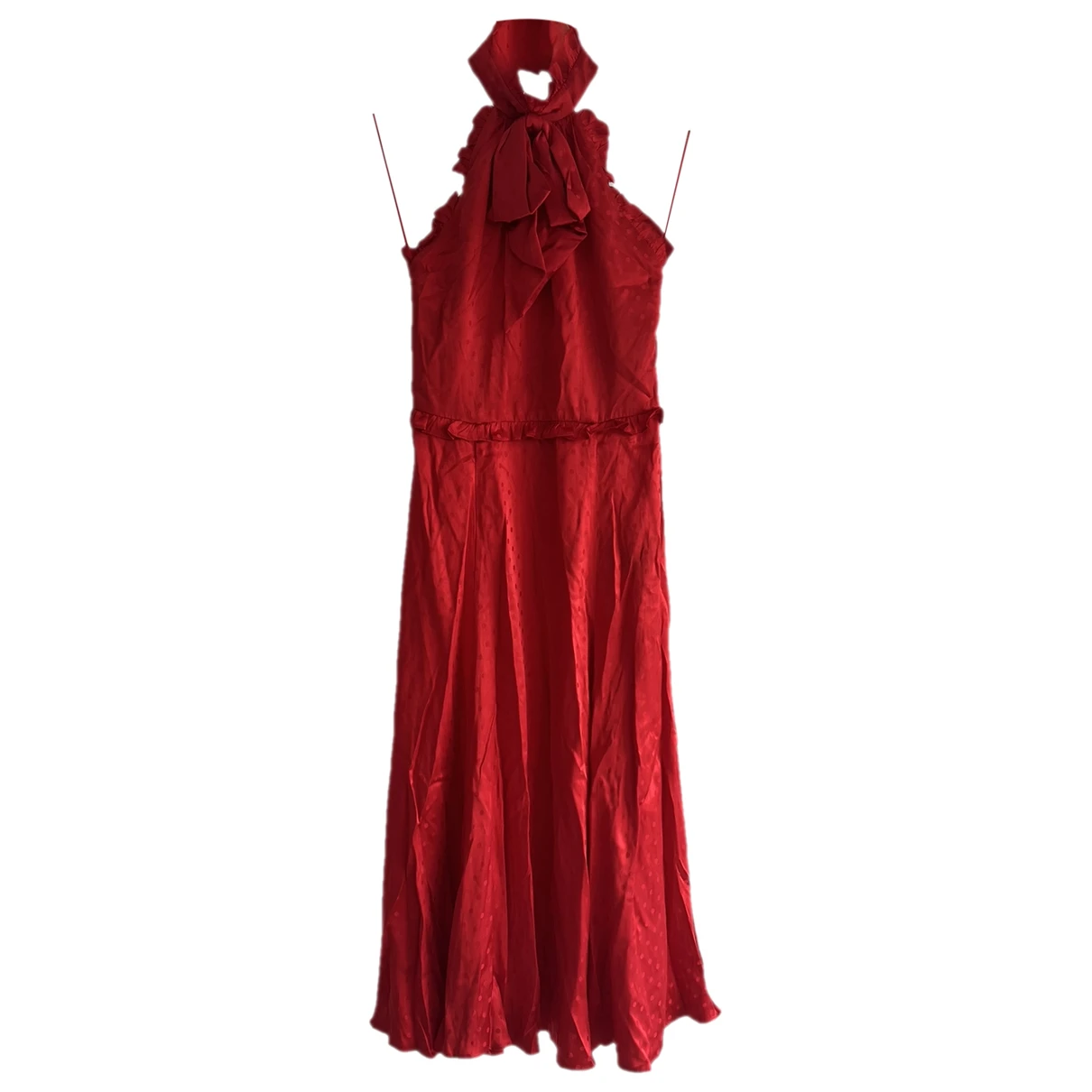 Pre-owned Alexa Chung Silk Mid-length Dress In Red