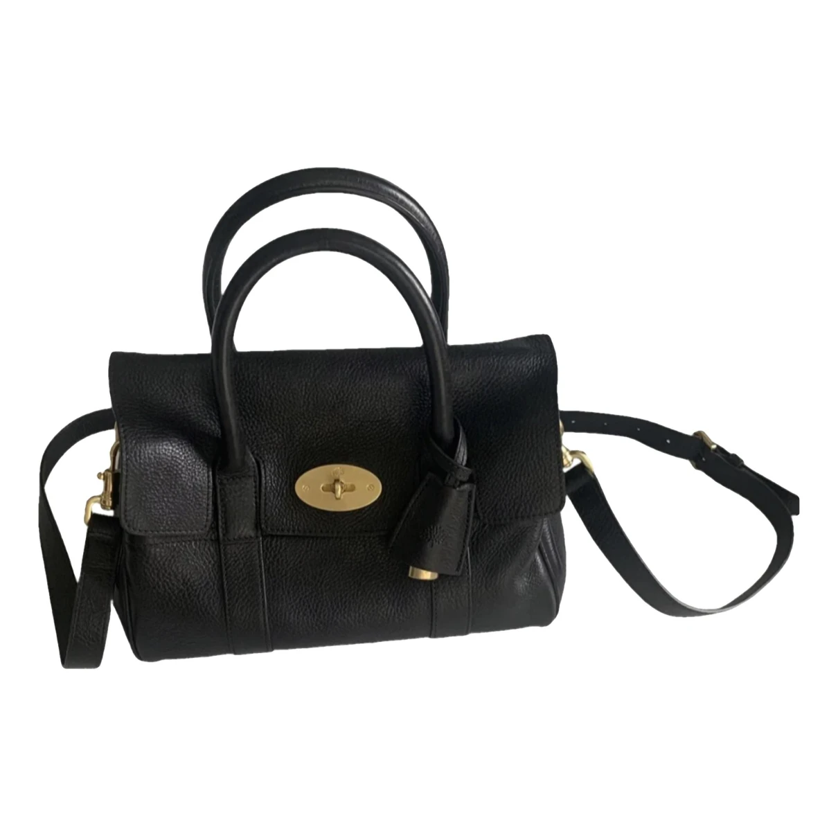 Pre-owned Mulberry Bayswater Leather Handbag In Black