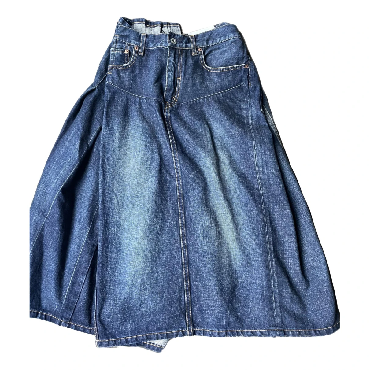 Pre-owned Junya Watanabe Mid-length Skirt In Blue