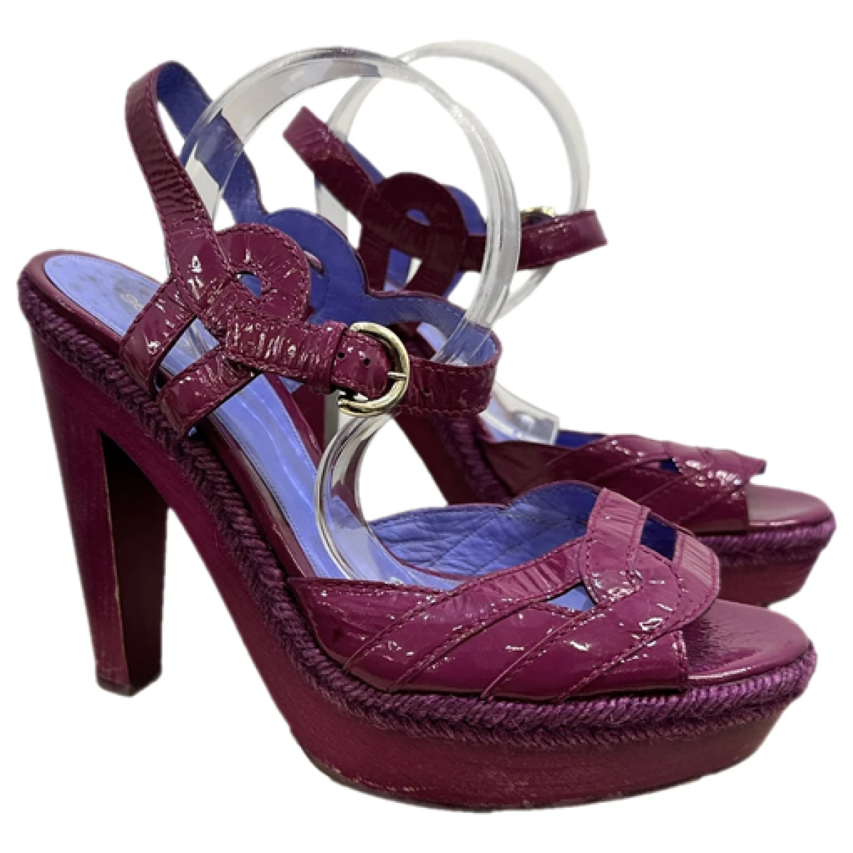 Pre-owned Sergio Rossi Patent Leather Heels In Purple