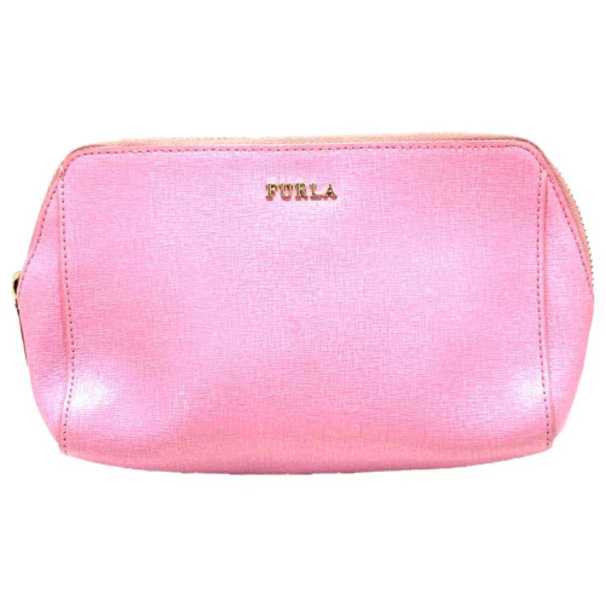 Pre-owned Furla Leather Clutch In Pink