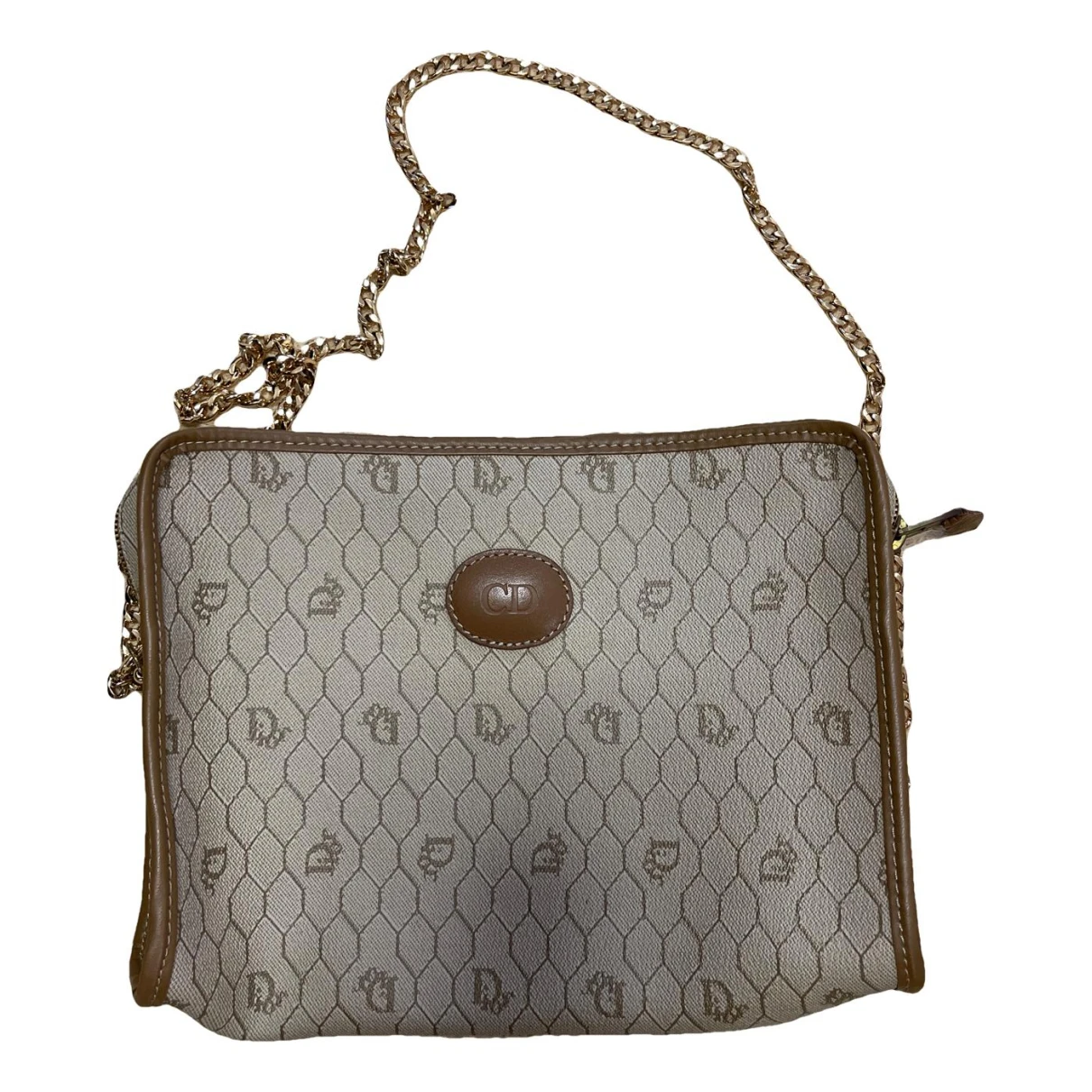 Pre-owned Dior Cloth Crossbody Bag In Beige