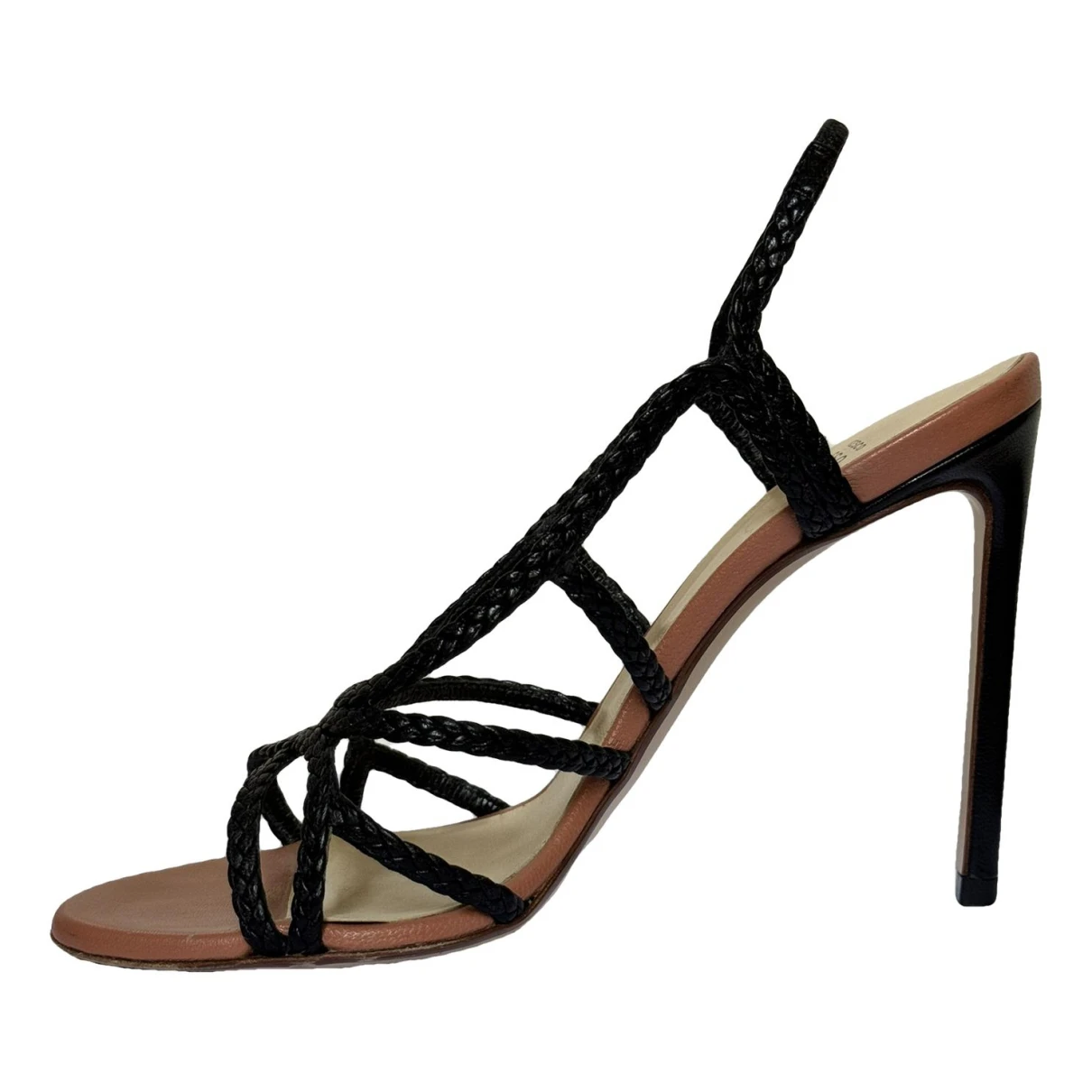Pre-owned Francesco Russo Leather Sandals In Black