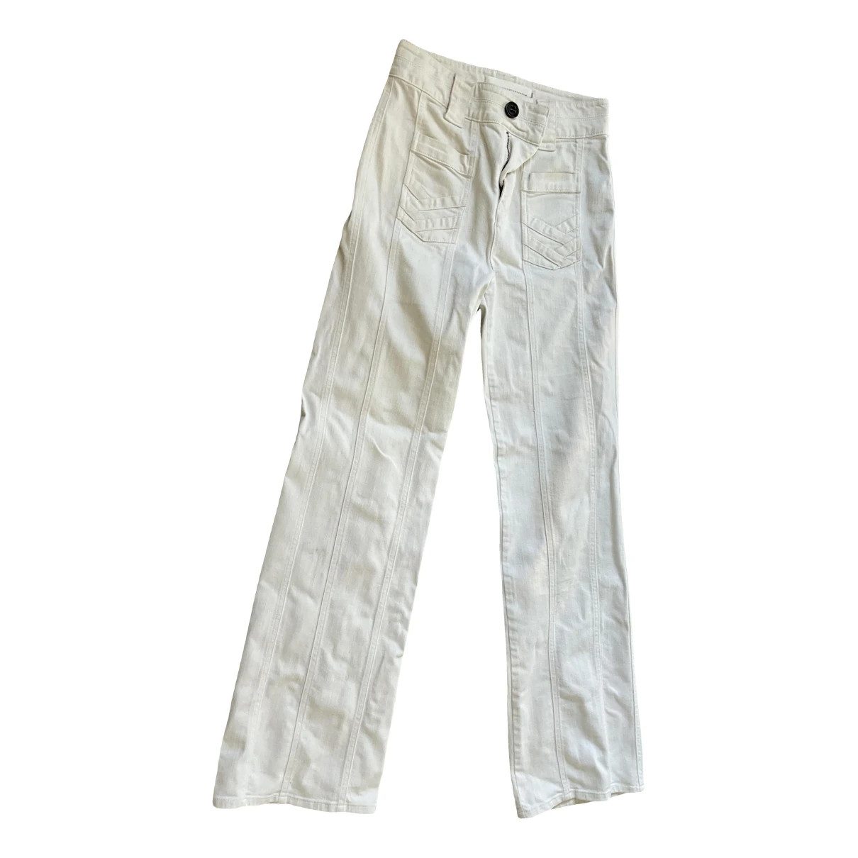 Pre-owned Victoria Victoria Beckham Bootcut Jeans In White