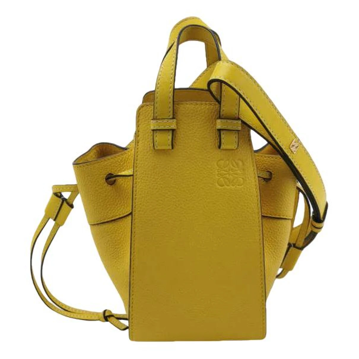 Pre-owned Loewe Hammock Leather Bag In Yellow