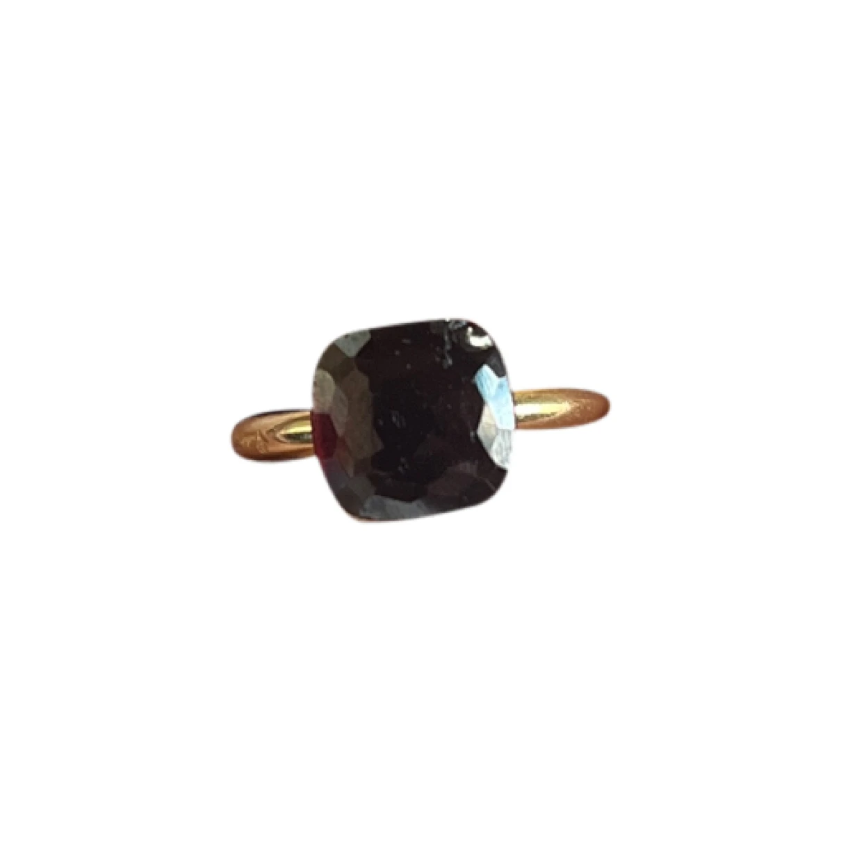 Pre-owned Pomellato Nudo Yellow Gold Ring In Burgundy