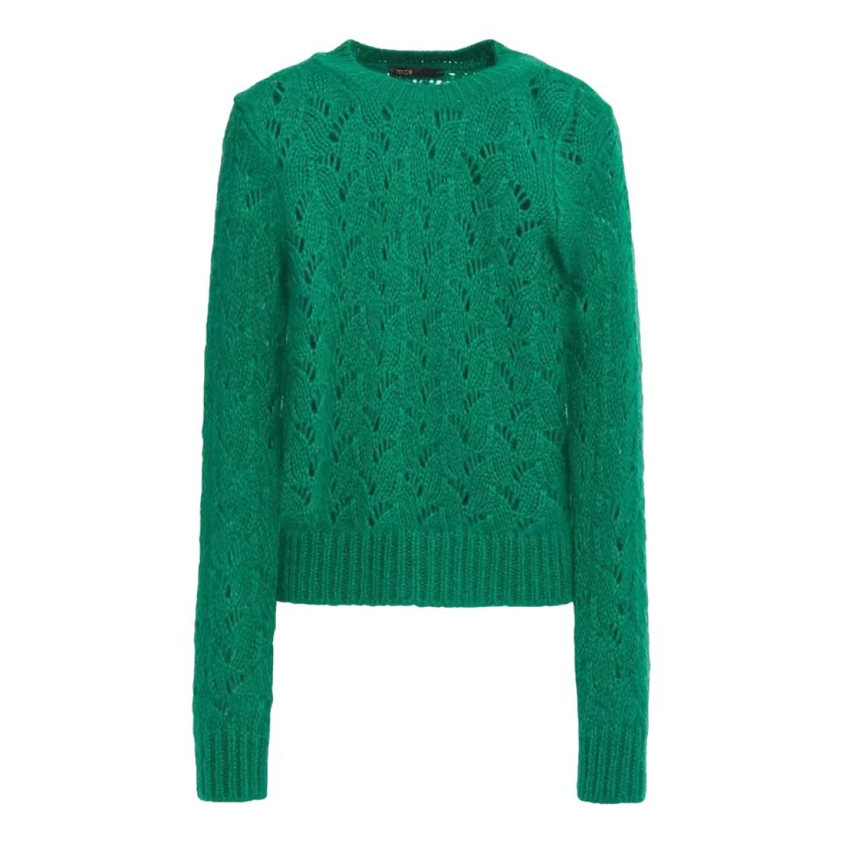 Pre-owned Maje Wool Jumper In Green