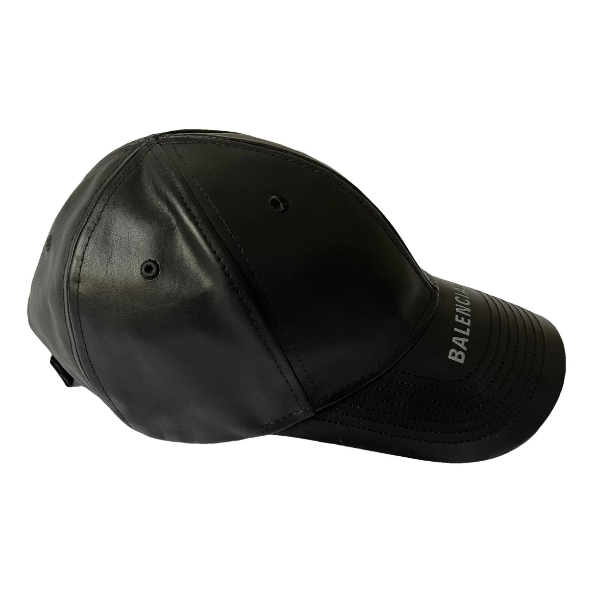 Pre-owned Balenciaga Leather Cap In Black