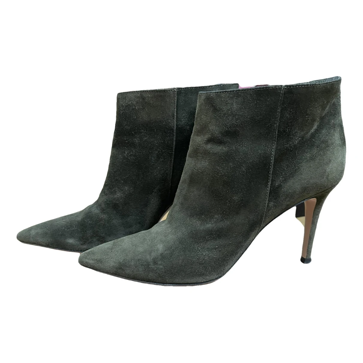 Pre-owned Gianvito Rossi Ankle Boots In Khaki