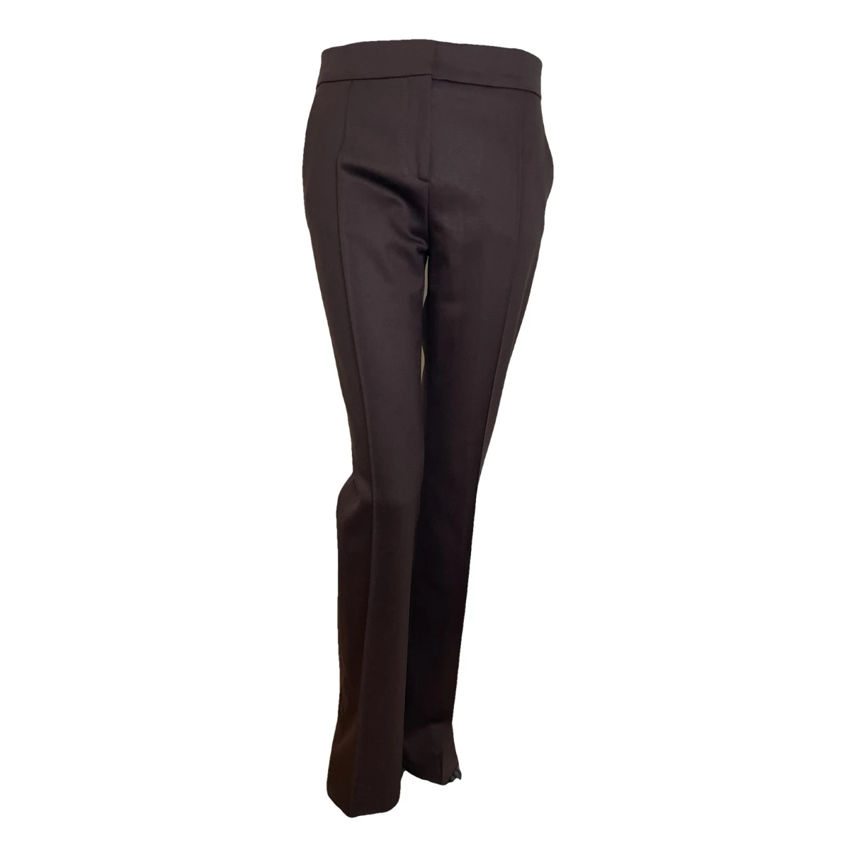 Pre-owned Valentino Wool Trousers In Brown