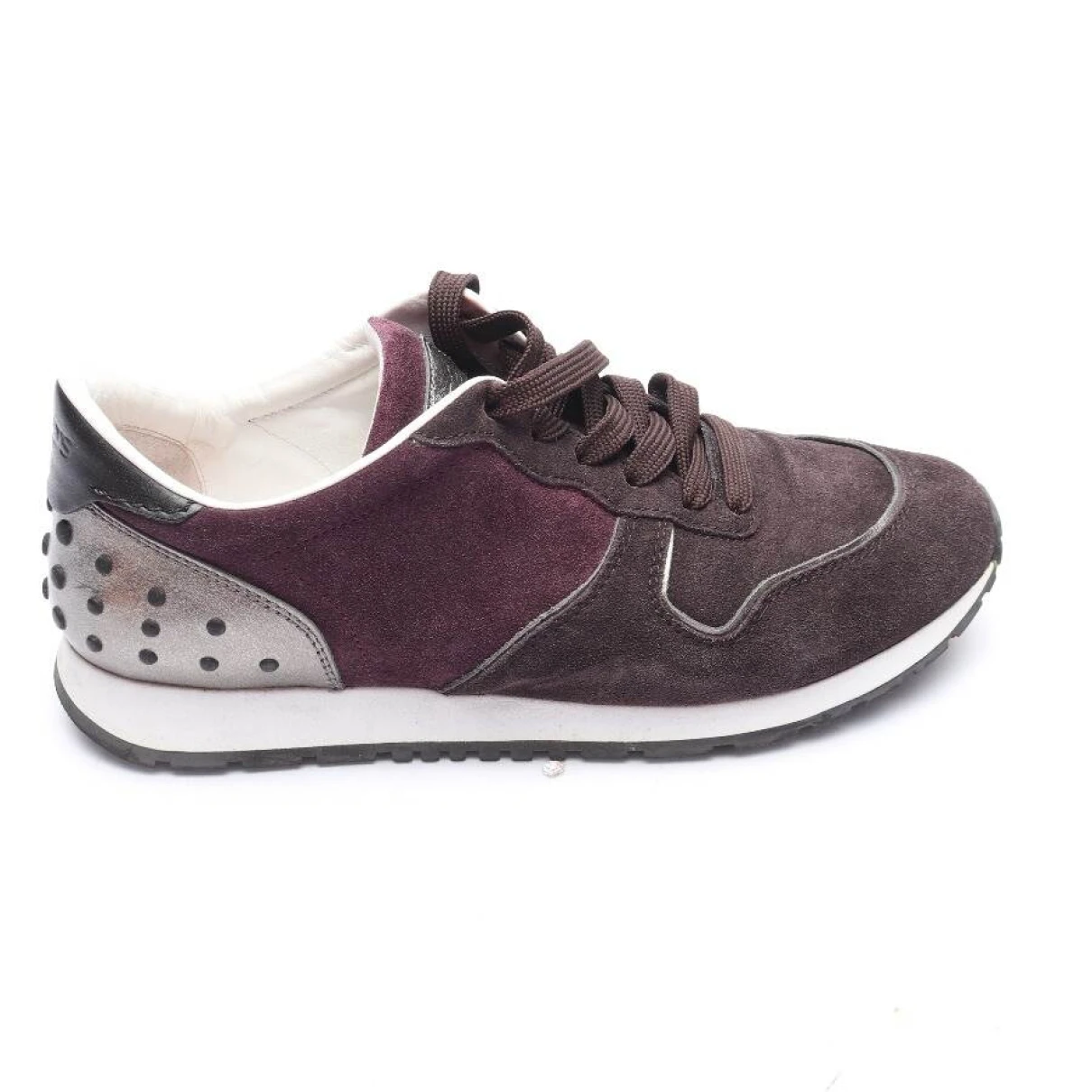 Pre-owned Tod's Leather Trainers In Purple