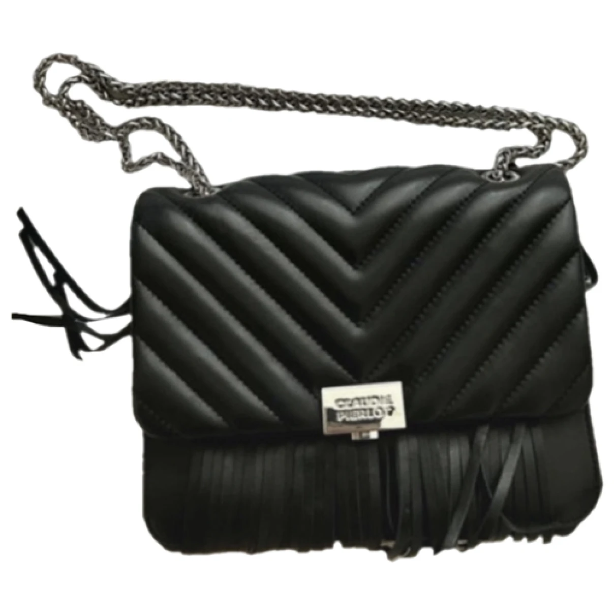 Pre-owned Claudie Pierlot Spring Summer 2019 Leather Clutch Bag In Black