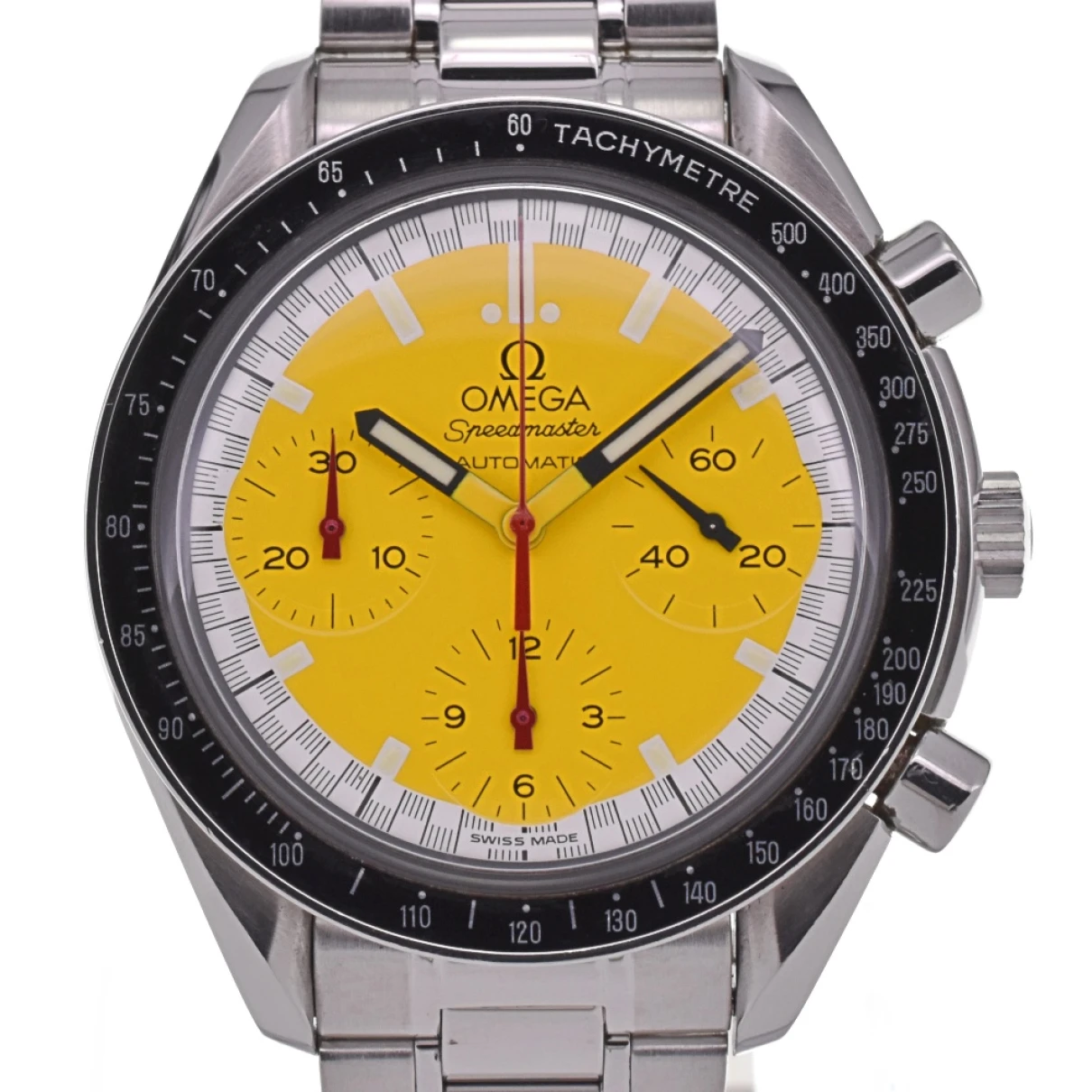 Pre-owned Omega Speedmaster Watch In Yellow