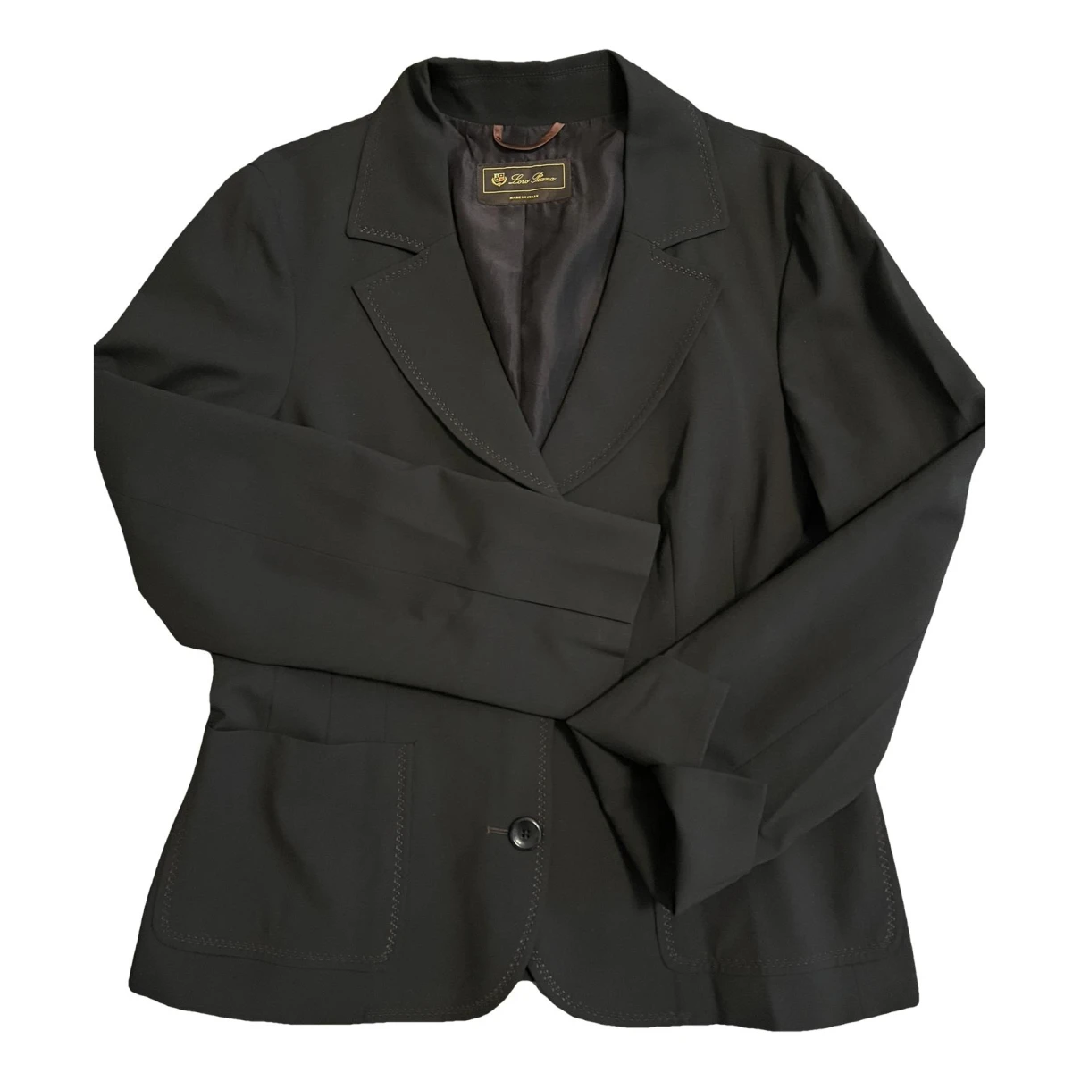 Pre-owned Loro Piana Wool Jacket In Black