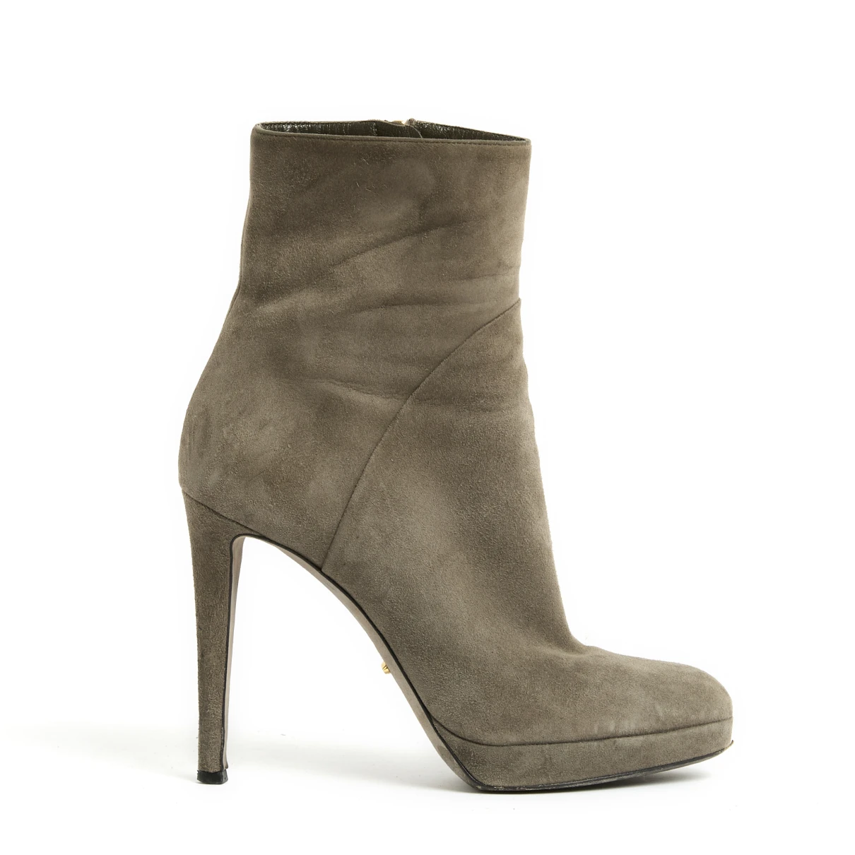 Pre-owned Sergio Rossi Ankle Boots In Grey