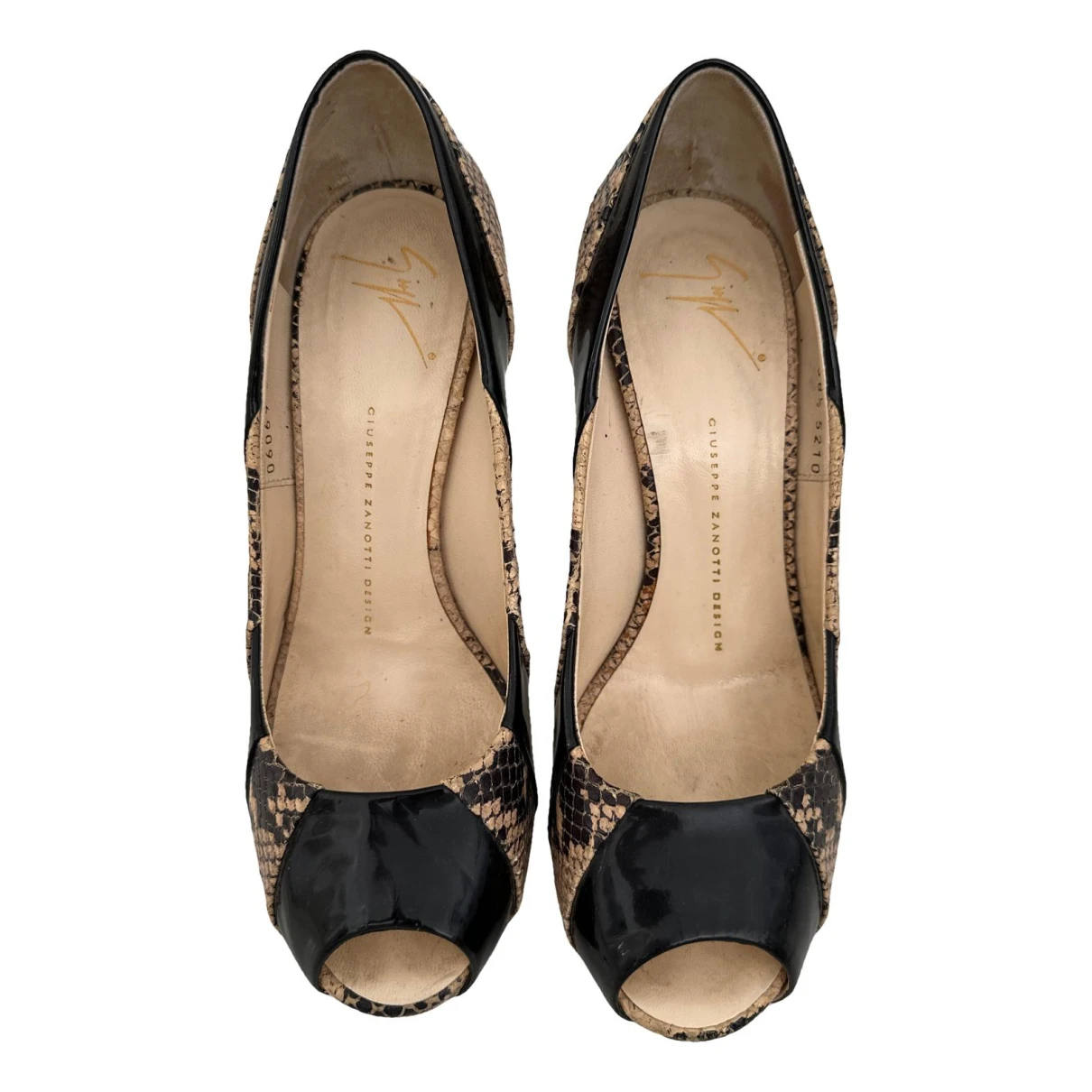 Pre-owned Giuseppe Zanotti Patent Leather Sandal In Black
