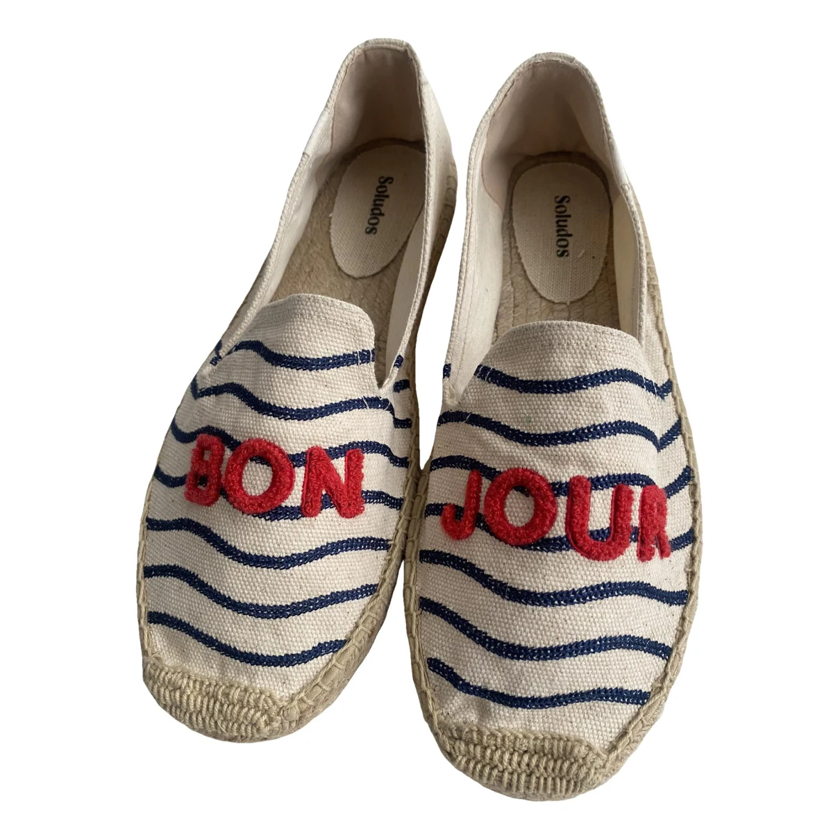 Pre-owned Soludos Cloth Espadrilles In White