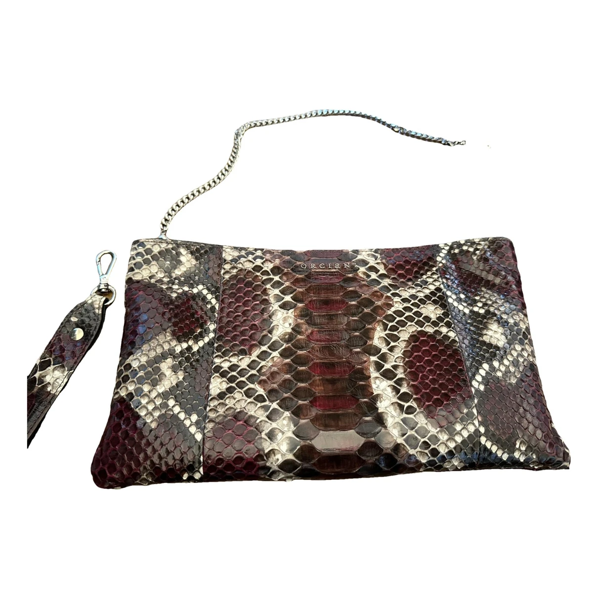 Pre-owned Orciani Leather Clutch Bag In Multicolour
