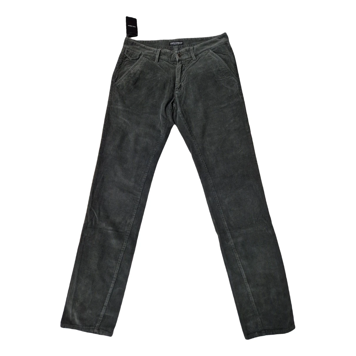 Pre-owned Dolce & Gabbana Velvet Trousers In Anthracite