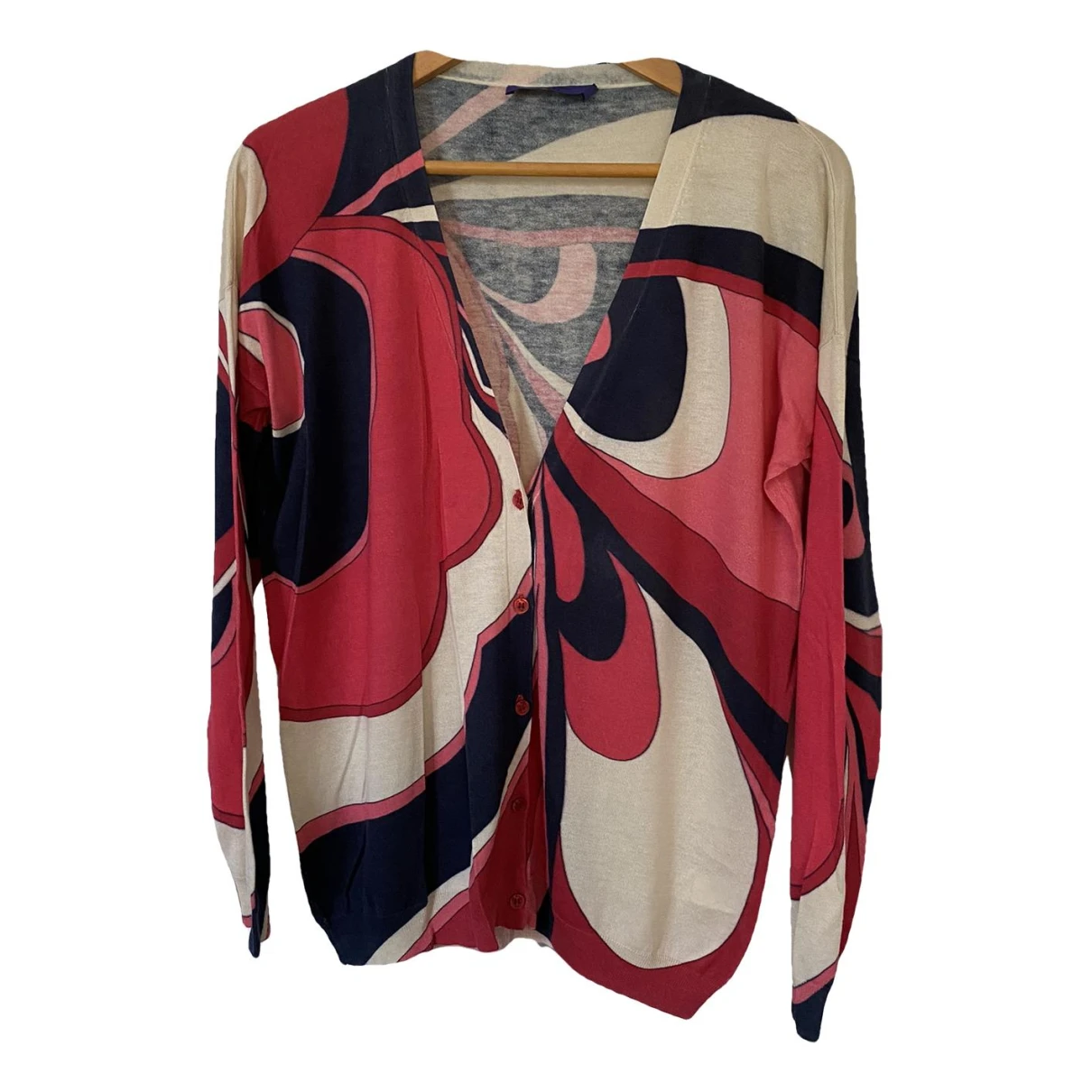 Pre-owned Les Copains Silk Cardigan In Multicolour