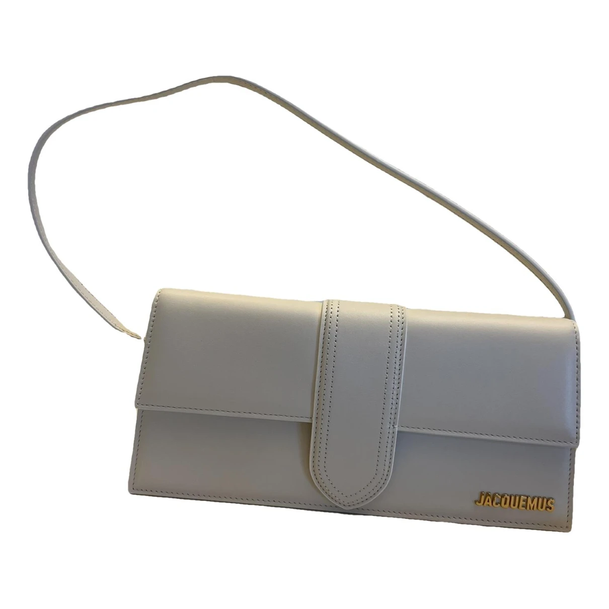 Pre-owned Jacquemus Le Grand Bambino Leather Handbag In White