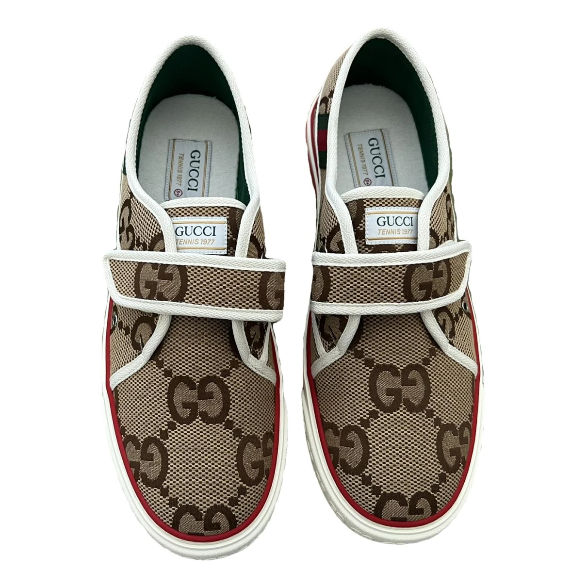 Pre-owned Gucci Tennis 1977 Cloth Low Trainers In Brown