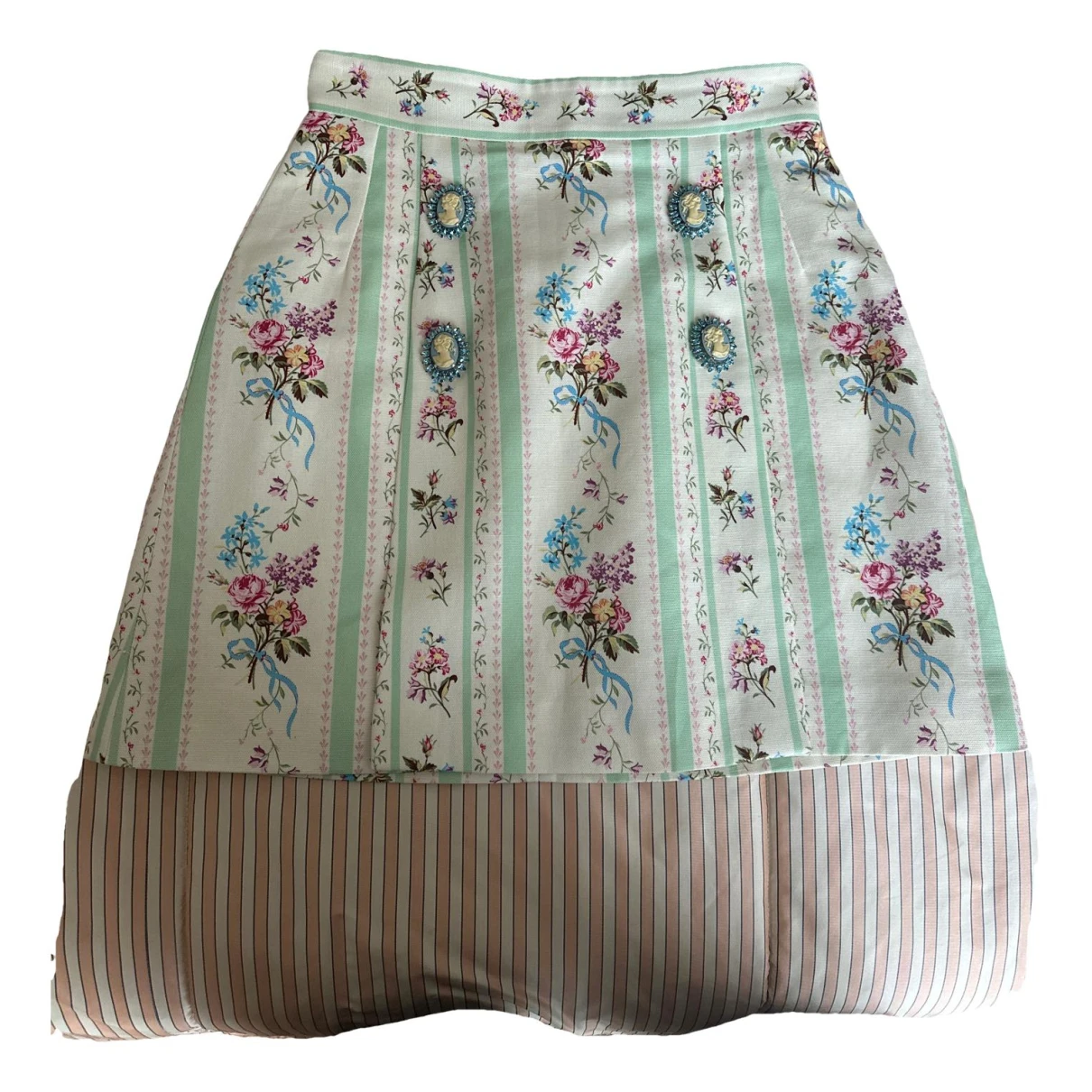 Pre-owned Dolce & Gabbana Linen Mini Skirt In Other