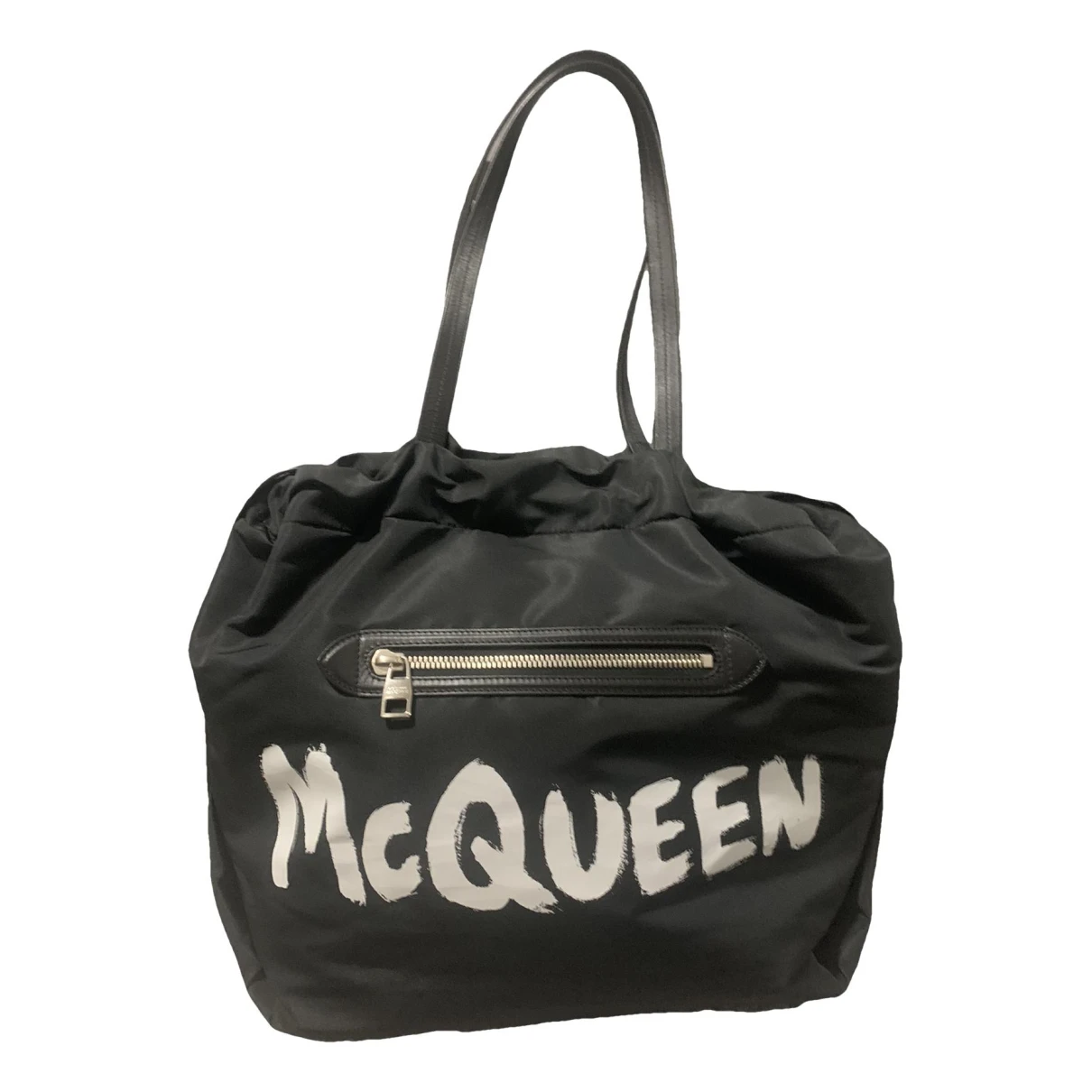 Pre-owned Alexander Mcqueen Leather Tote In Black