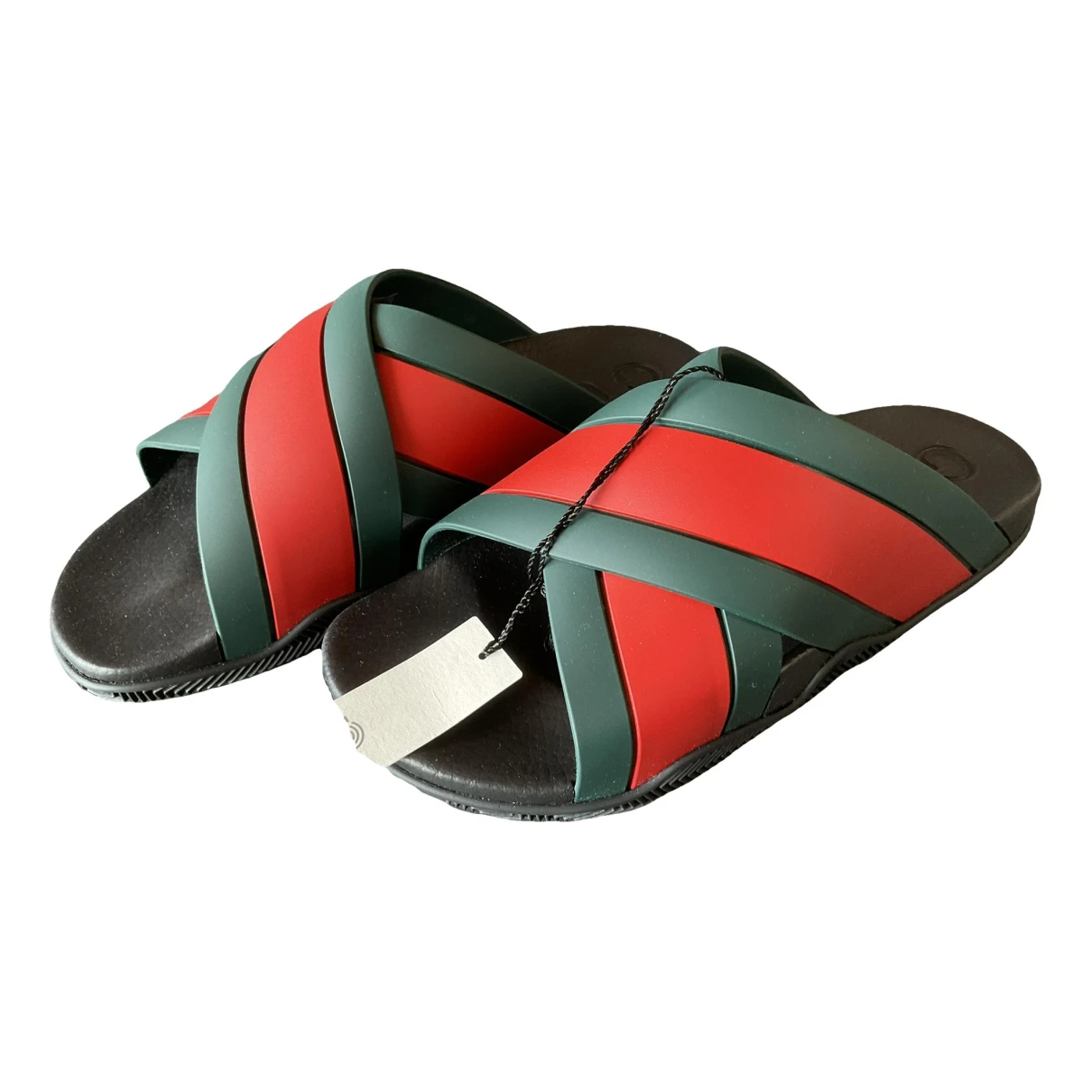 Pre-owned Gucci Sandals In Green
