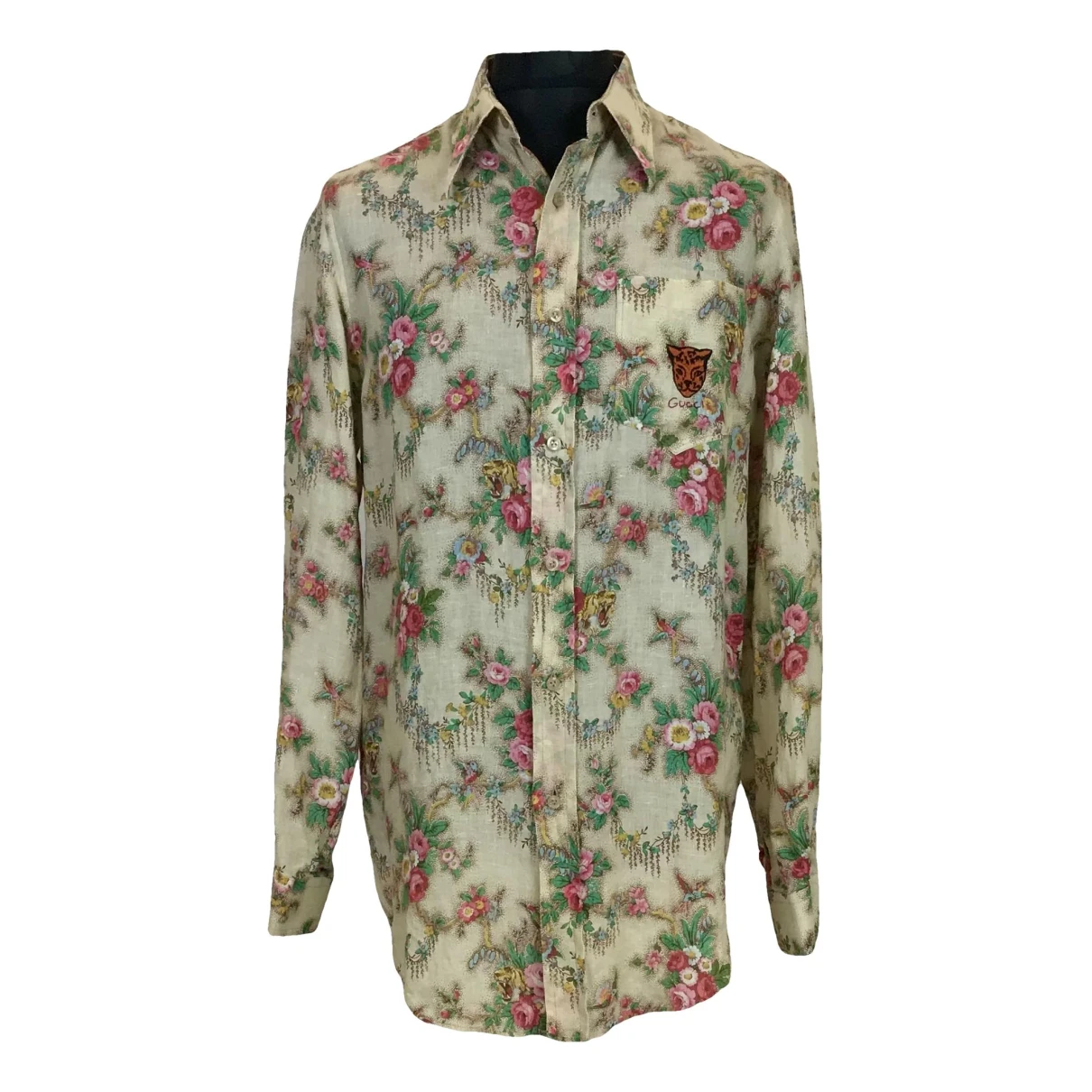 Pre-owned Gucci Linen Shirt In Multicolour
