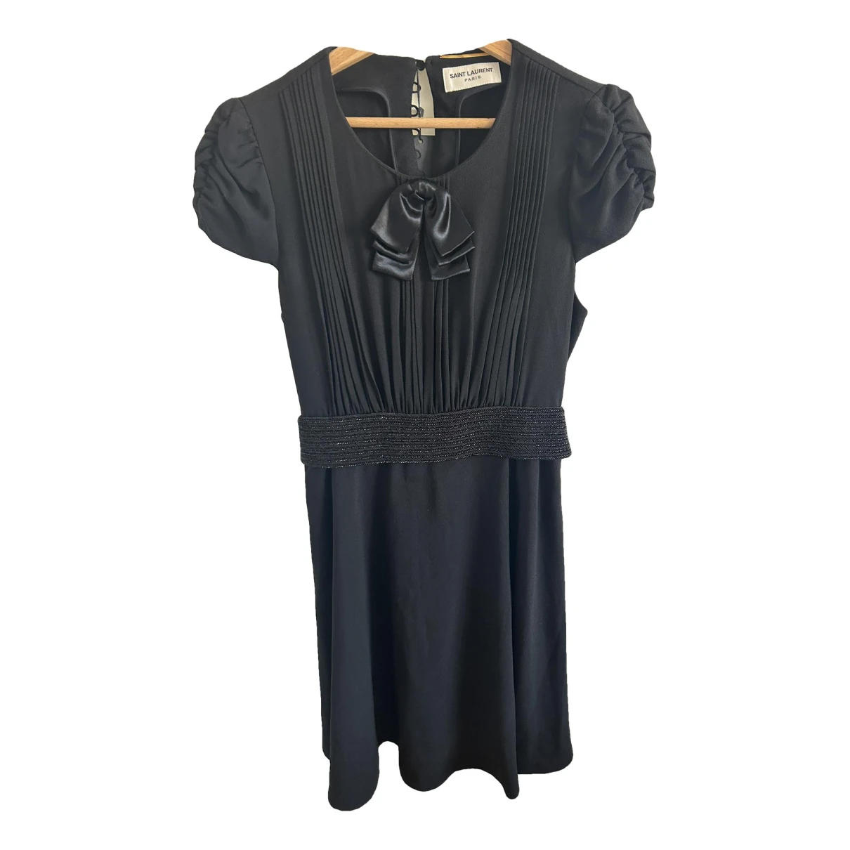 Pre-owned Saint Laurent Silk Maxi Dress In Black