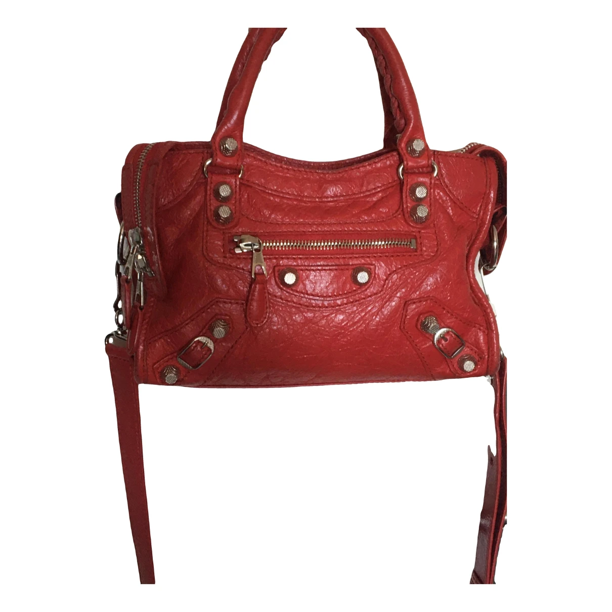 Pre-owned Balenciaga City Leather Crossbody Bag In Red