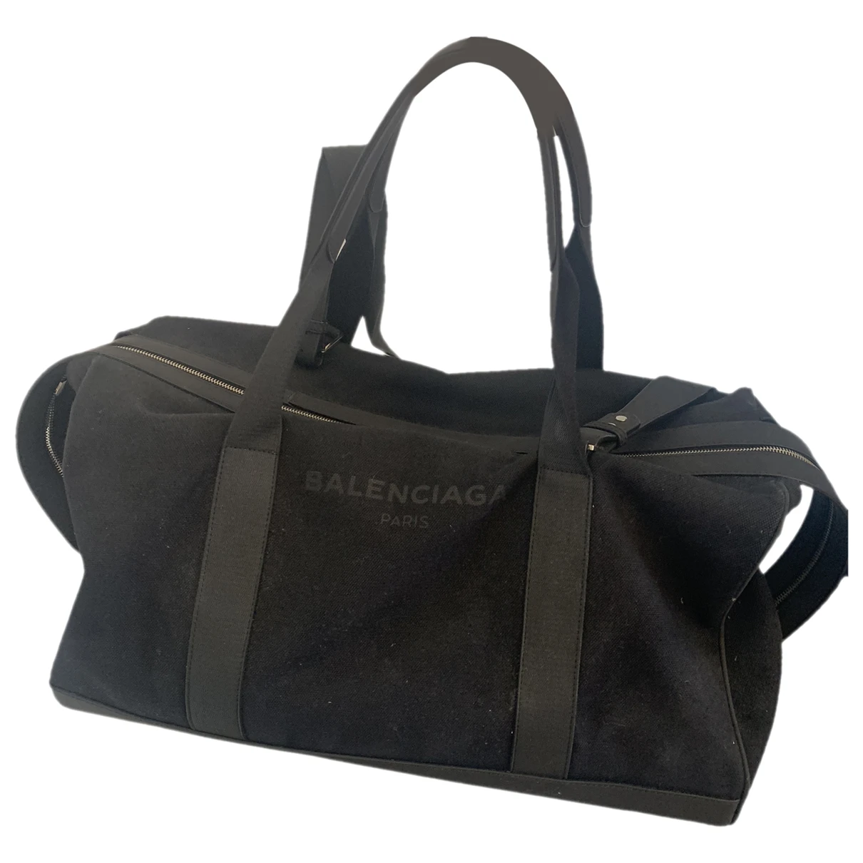 Pre-owned Balenciaga Cloth Travel Bag In Black