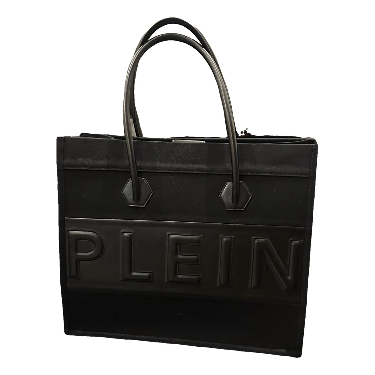 Pre-owned Philipp Plein Leather Tote In Black