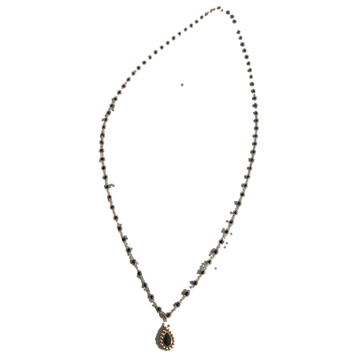 Pre-owned Gigi Clozeau Pink Gold Necklace In Black